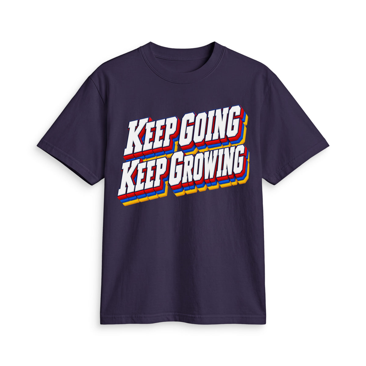 Inspirational Quotes Lovers | Unisex Active T-Shirt — KEEP GOING KEEP GROWING by printfluence