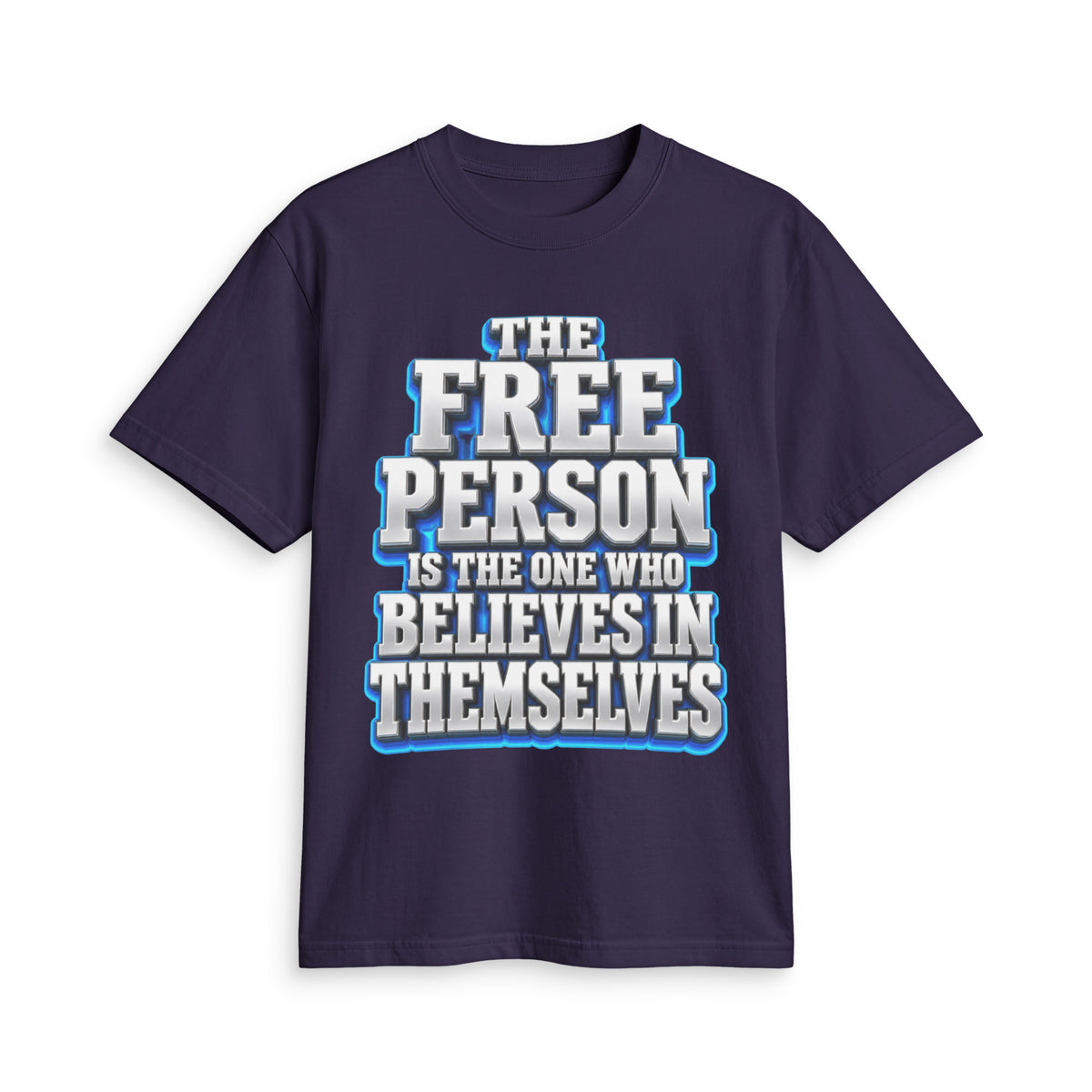 Inspirational Quotes Lovers | Unisex Active T-Shirt — THE FREE PERSON IS THE ONE WHO BELIEVES IN THEMSELVES by printfluence