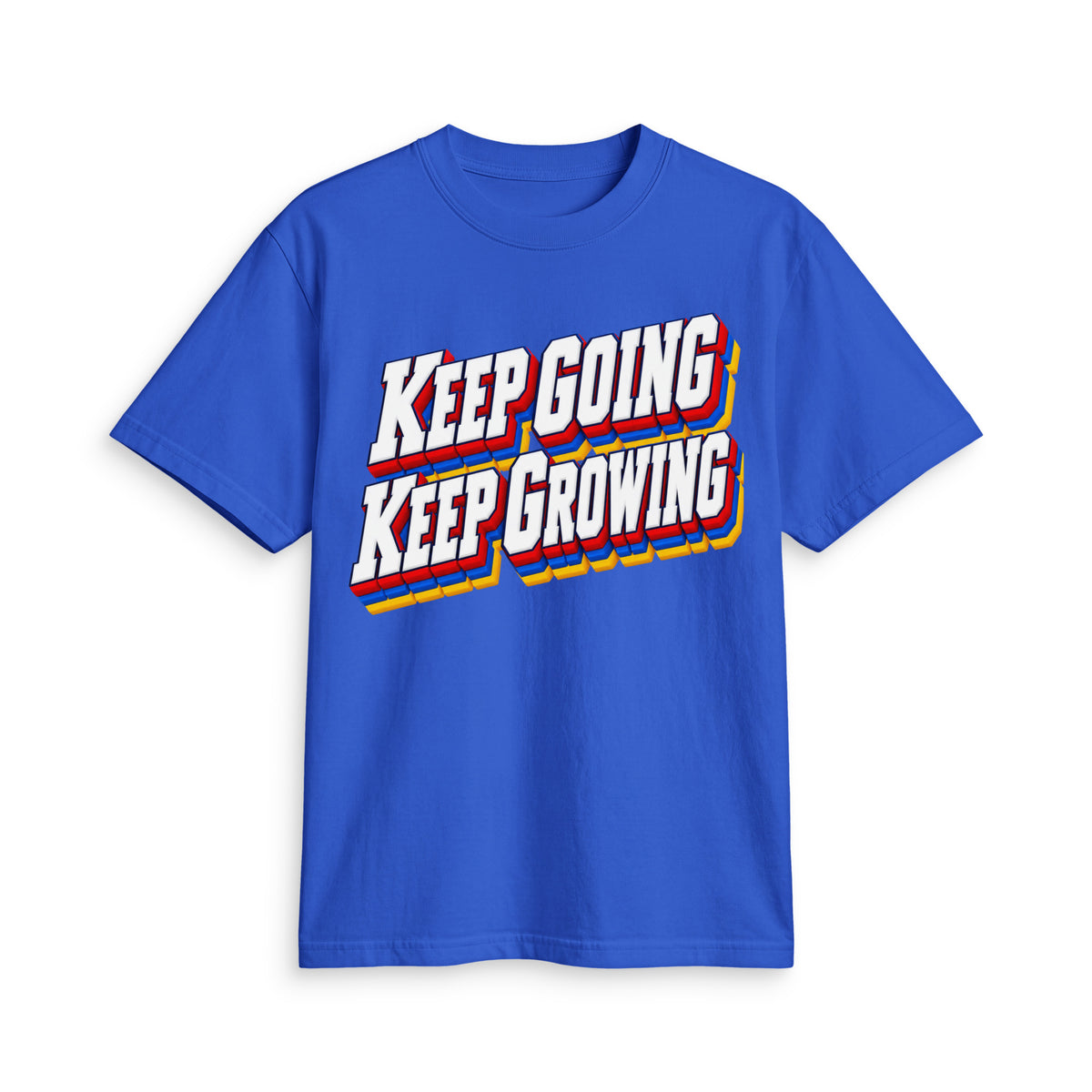 Inspirational Quotes Lovers | Unisex Active T-Shirt — KEEP GOING KEEP GROWING by printfluence