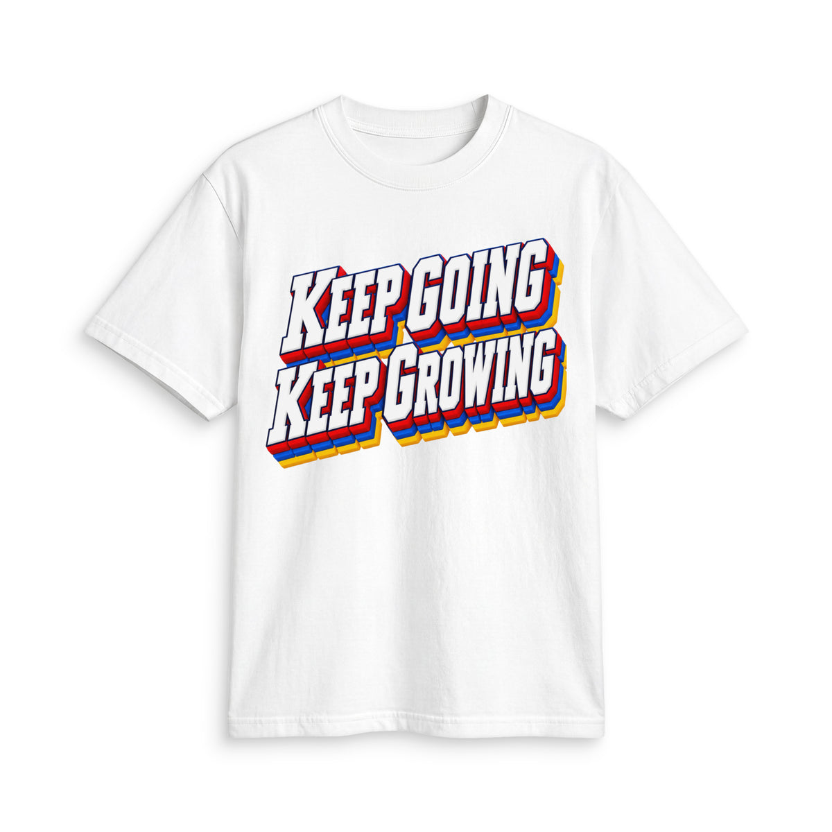 Inspirational Quotes Lovers | Unisex Active T-Shirt — KEEP GOING KEEP GROWING by printfluence