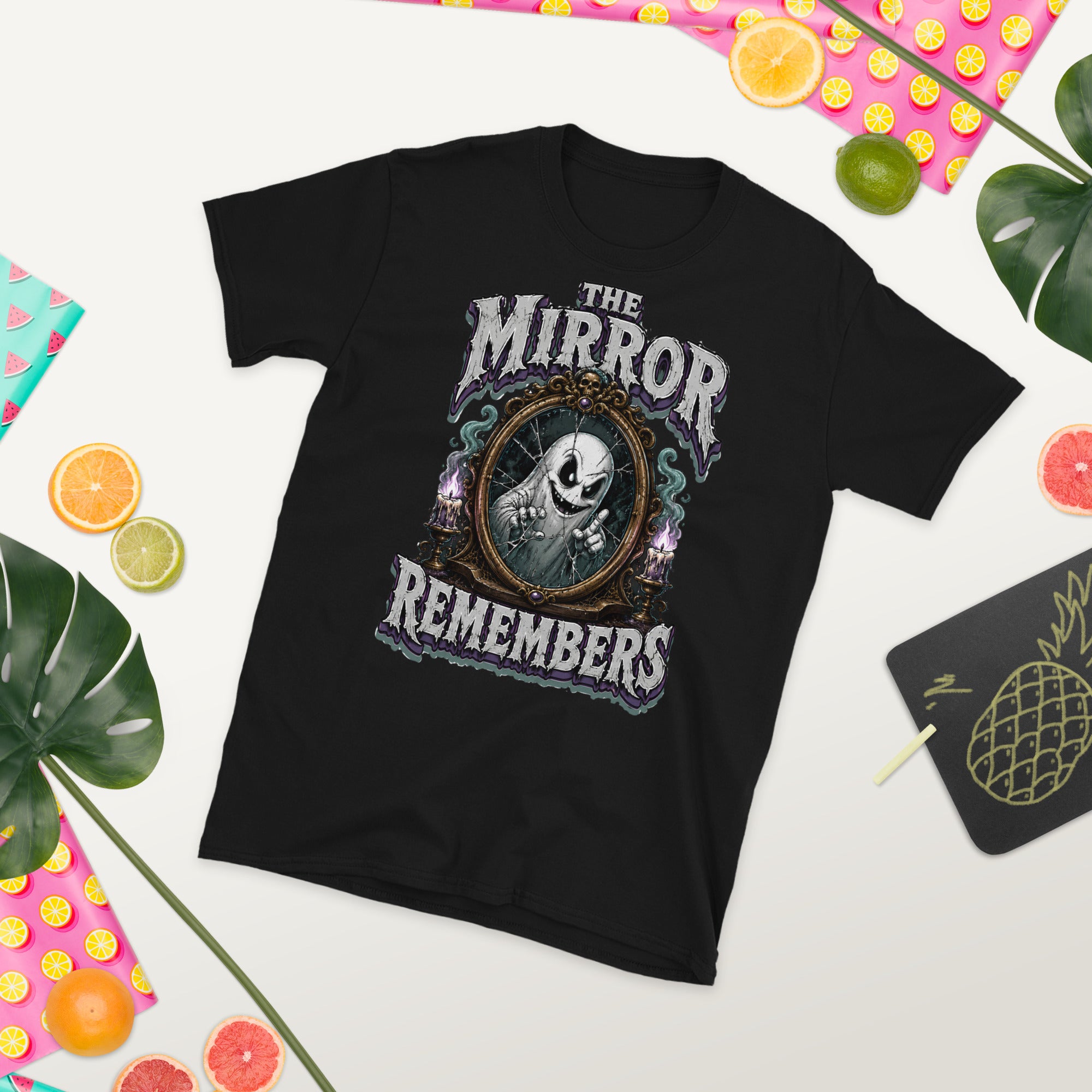 The Mirror Remembers T-Shirt - Gothic Horror & Mystery Tee by printfluence.net