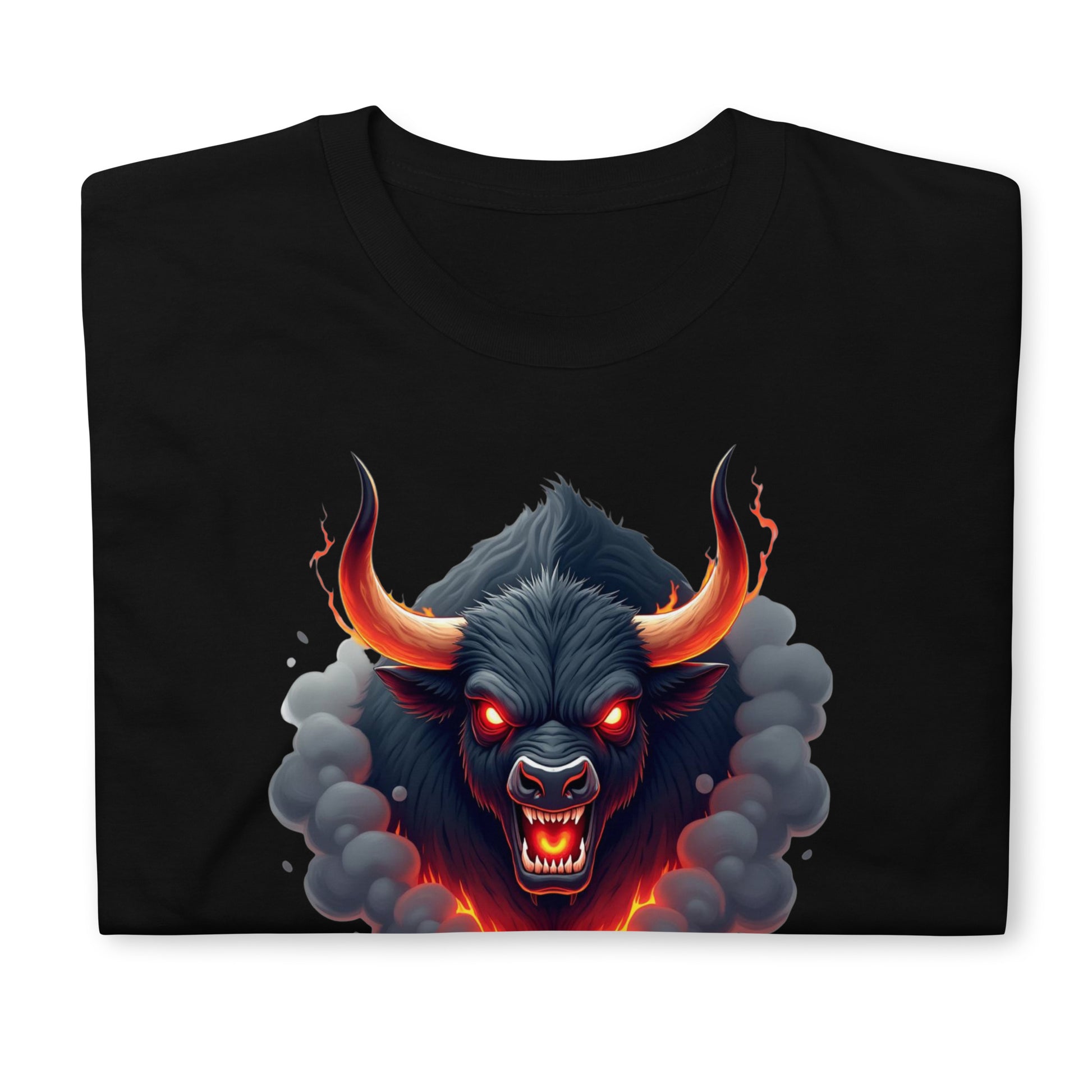 Short-Sleeve Unisex T-Shirt - Just Try Me Bull Short-Sleeve Tee – Fearless Power for Elite Warriors by printfluence.net