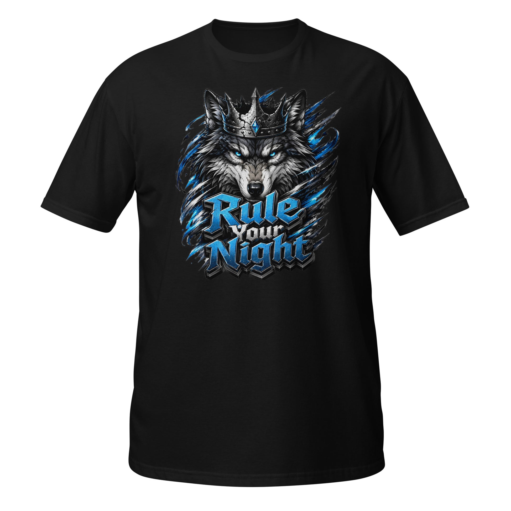 Short-Sleeve Unisex T-Shirt - Rule Your Night - Crowned Alpha Wolf by printfluence.net