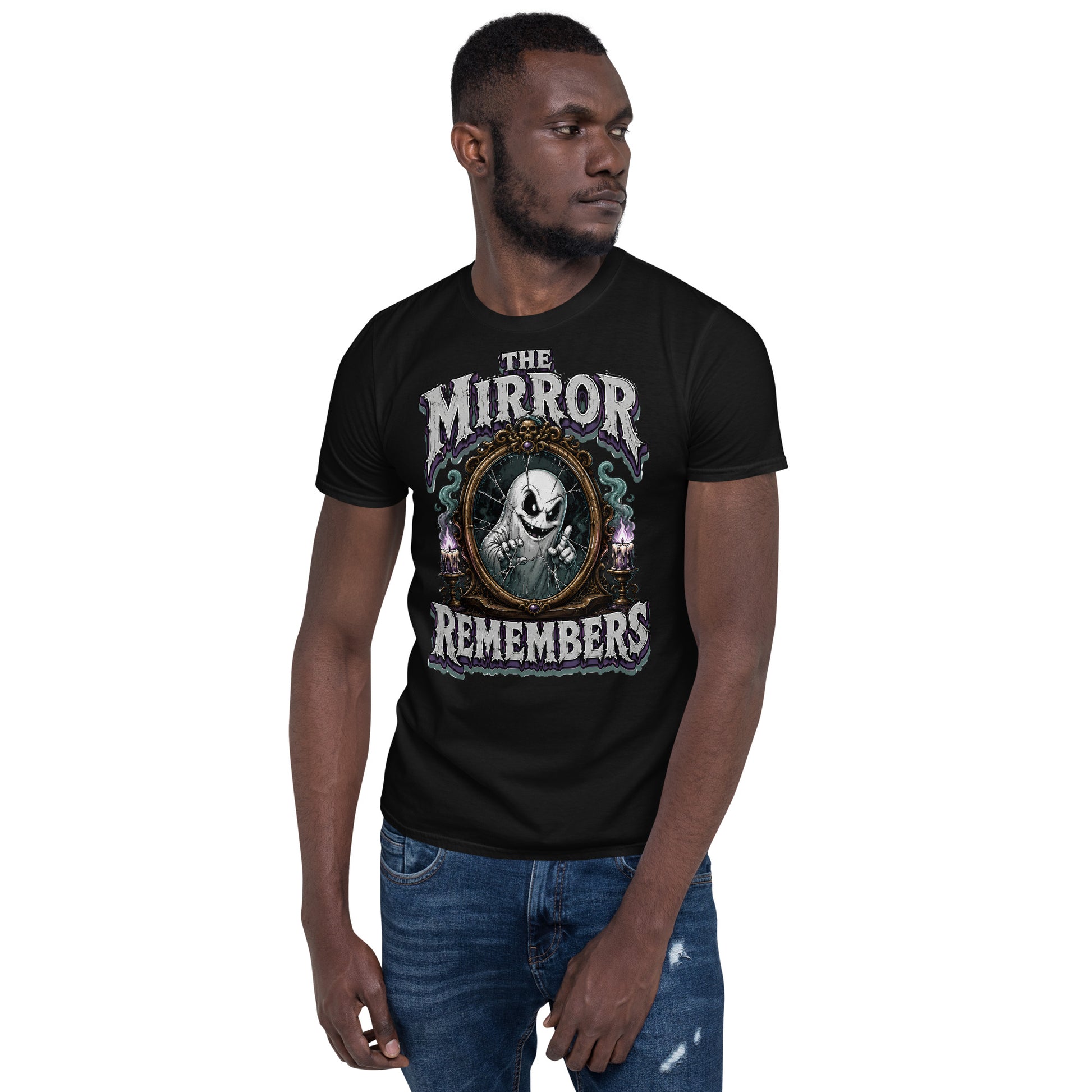 The Mirror Remembers T-Shirt - Gothic Horror & Mystery Tee by printfluence.net