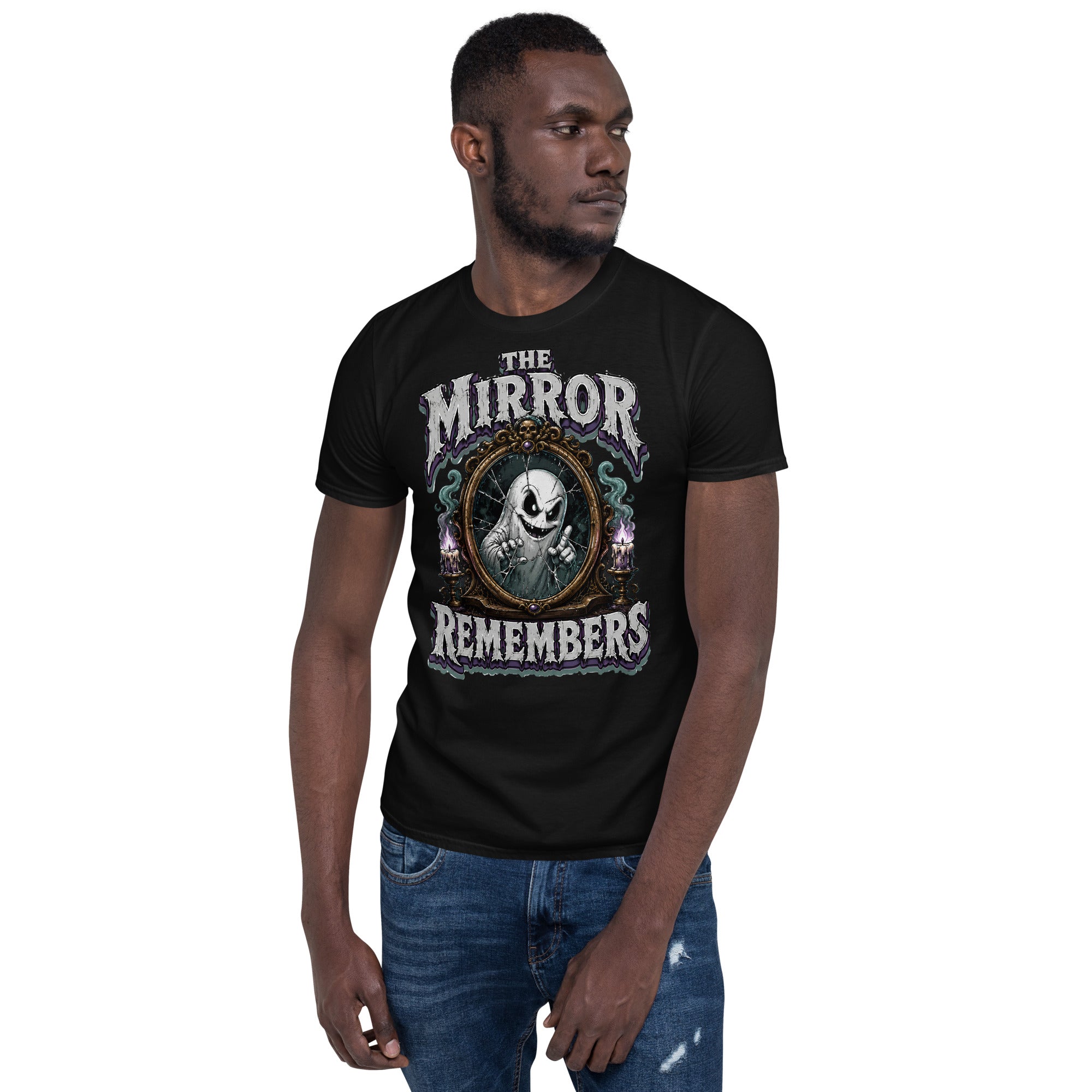 The Mirror Remembers T-Shirt - Gothic Horror & Mystery Tee by printfluence.net