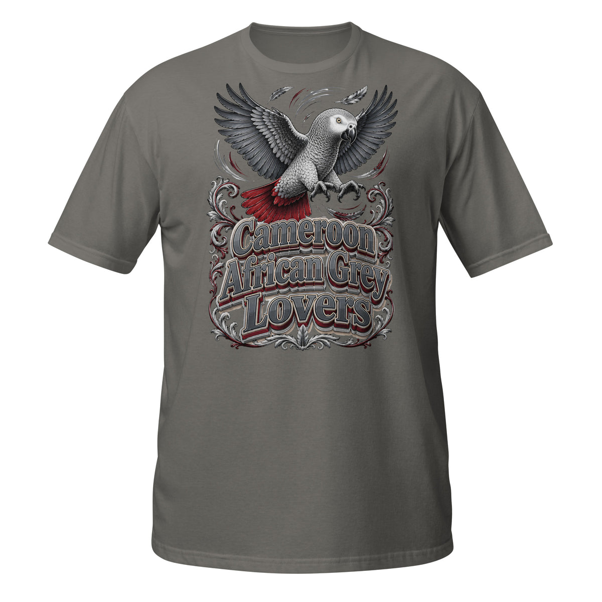 Intelligent African Grey Lovers T-Shirt – Smart Scholar Parrot Art by printfluence.net