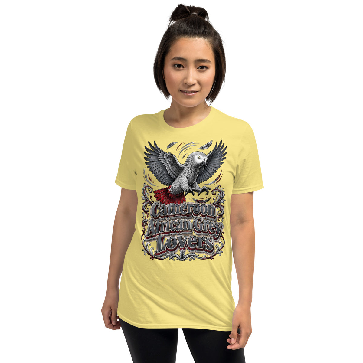 Intelligent African Grey Lovers T-Shirt – Smart Scholar Parrot Art by printfluence.net