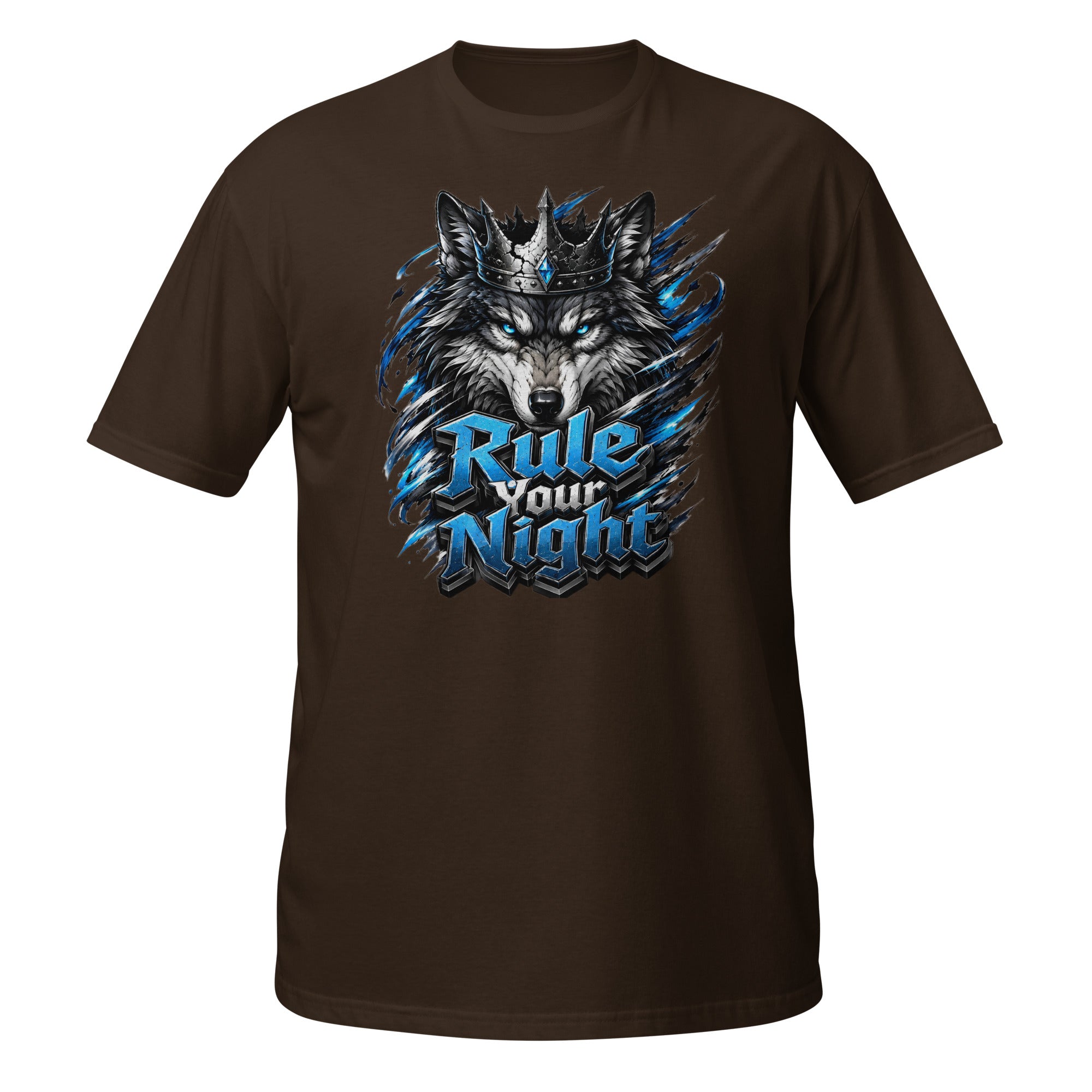 Short-Sleeve Unisex T-Shirt - Rule Your Night - Crowned Alpha Wolf by printfluence.net