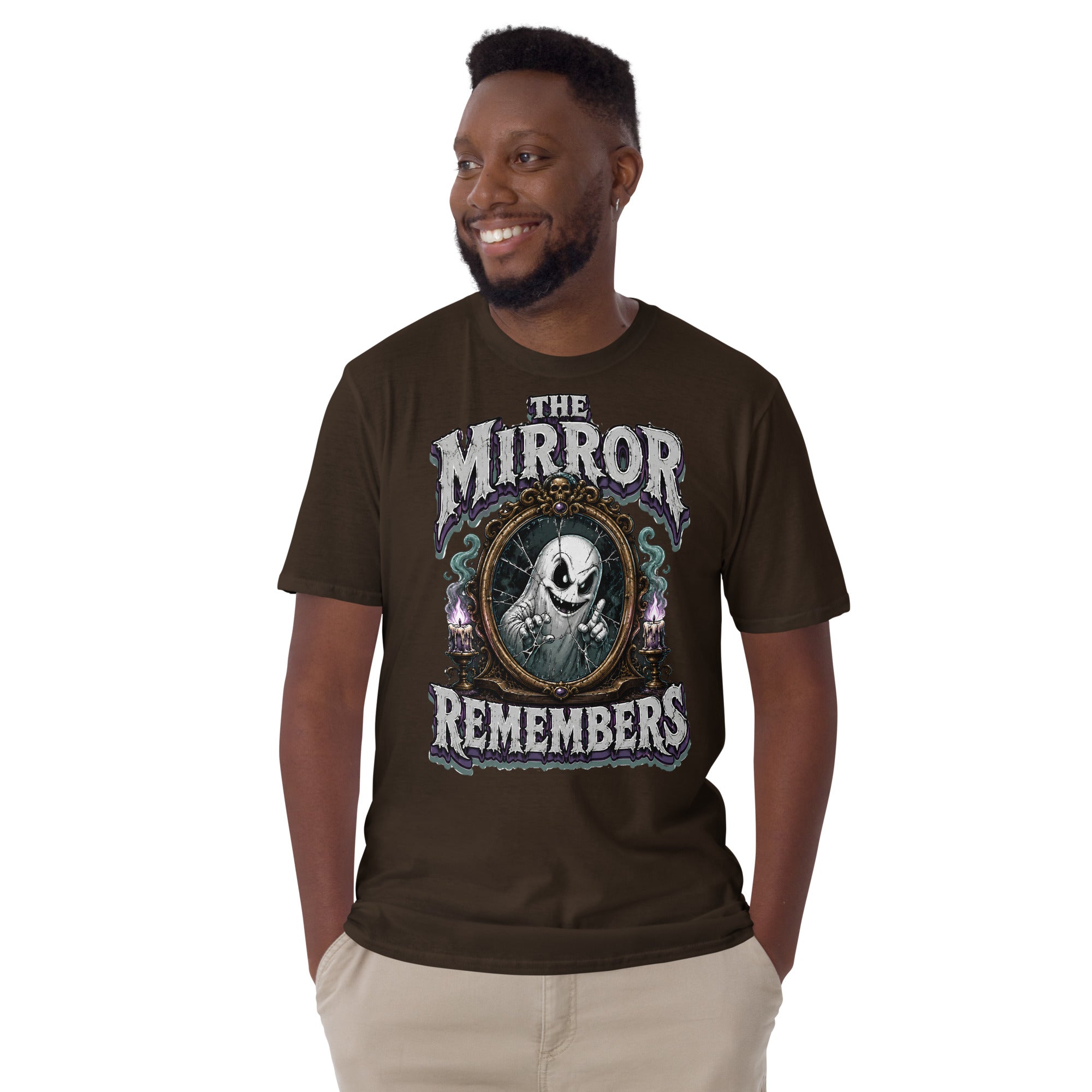The Mirror Remembers T-Shirt - Gothic Horror & Mystery Tee by printfluence.net