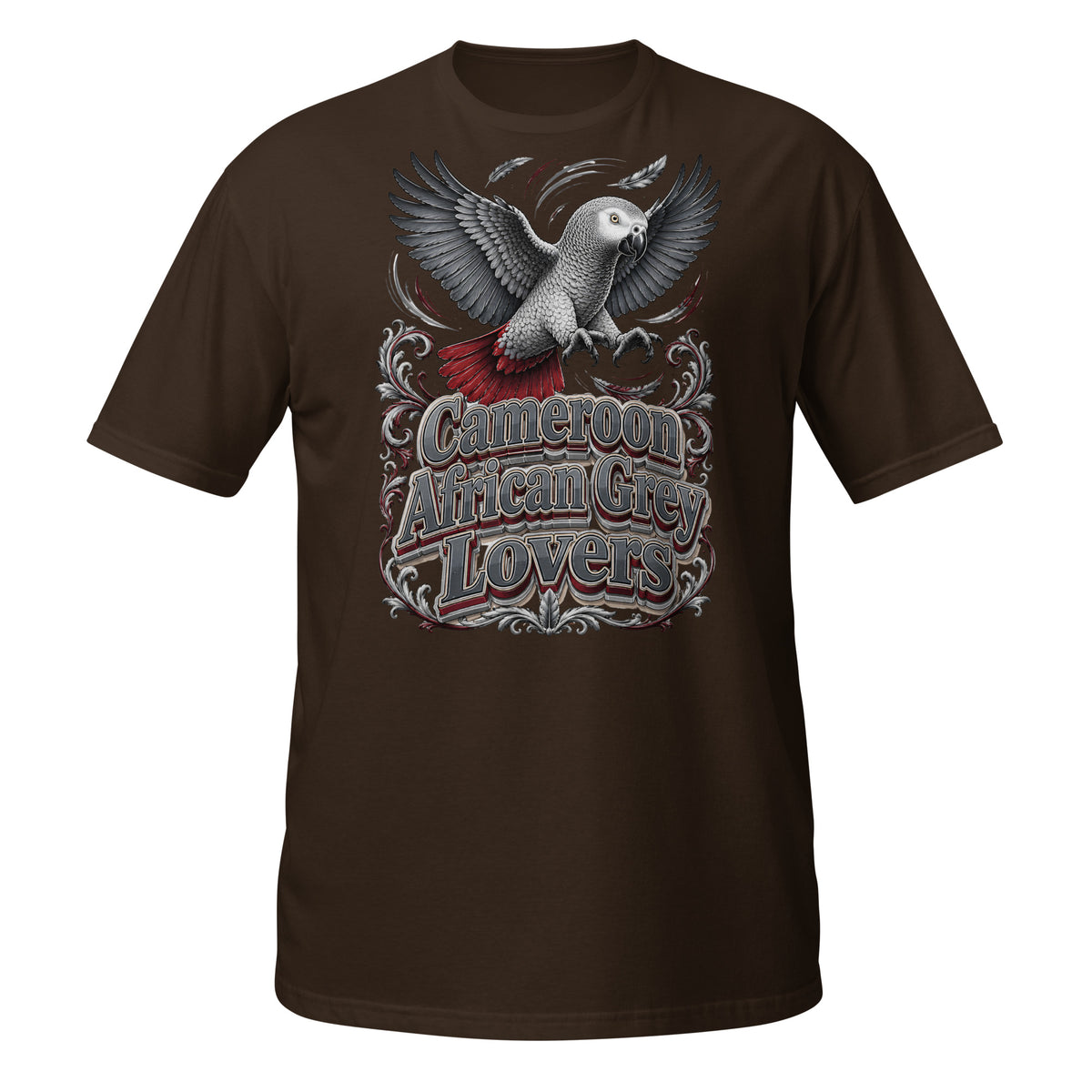 Intelligent African Grey Lovers T-Shirt – Smart Scholar Parrot Art by printfluence.net