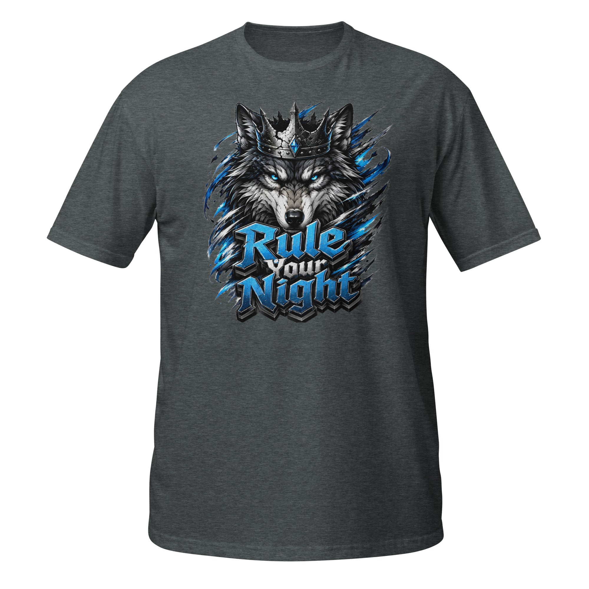 Short-Sleeve Unisex T-Shirt - Rule Your Night - Crowned Alpha Wolf by printfluence.net