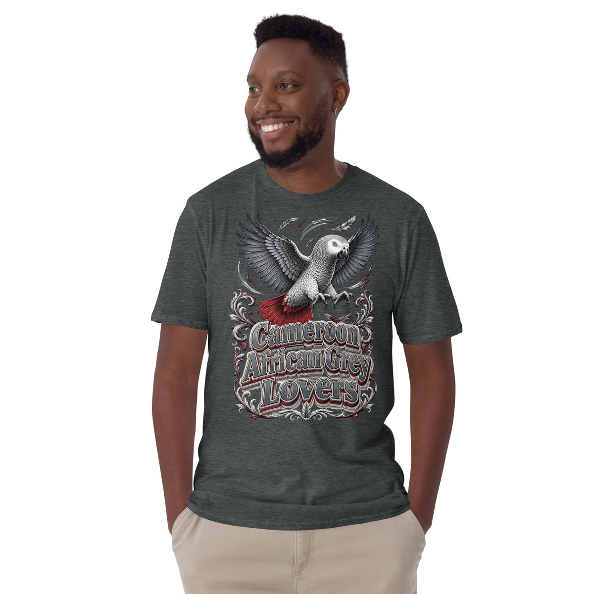 Intelligent African Grey Lovers T-Shirt – Smart Scholar Parrot Art by printfluence.net