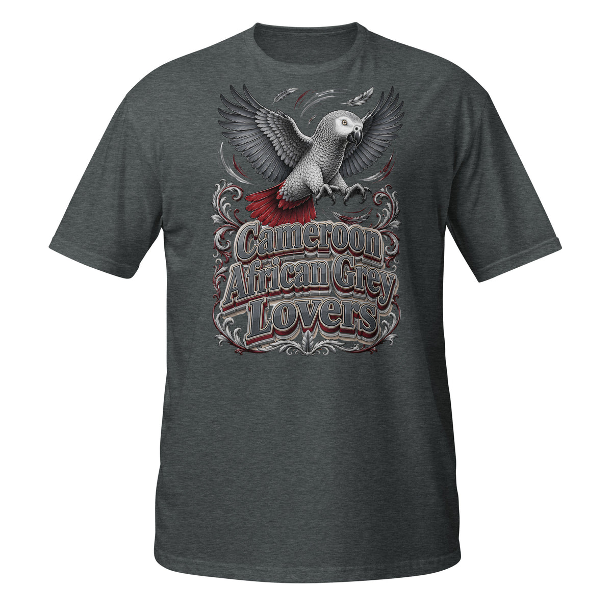 Intelligent African Grey Lovers T-Shirt – Smart Scholar Parrot Art by printfluence.net
