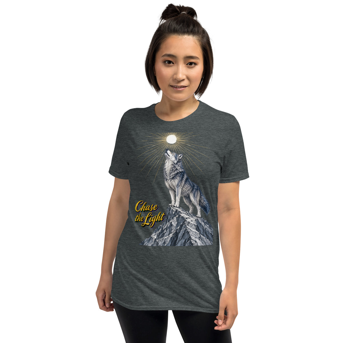 Inspirational Quotes Lovers | Unisex Basic Softstyle T-Shirt — Chase the Light by printfluence