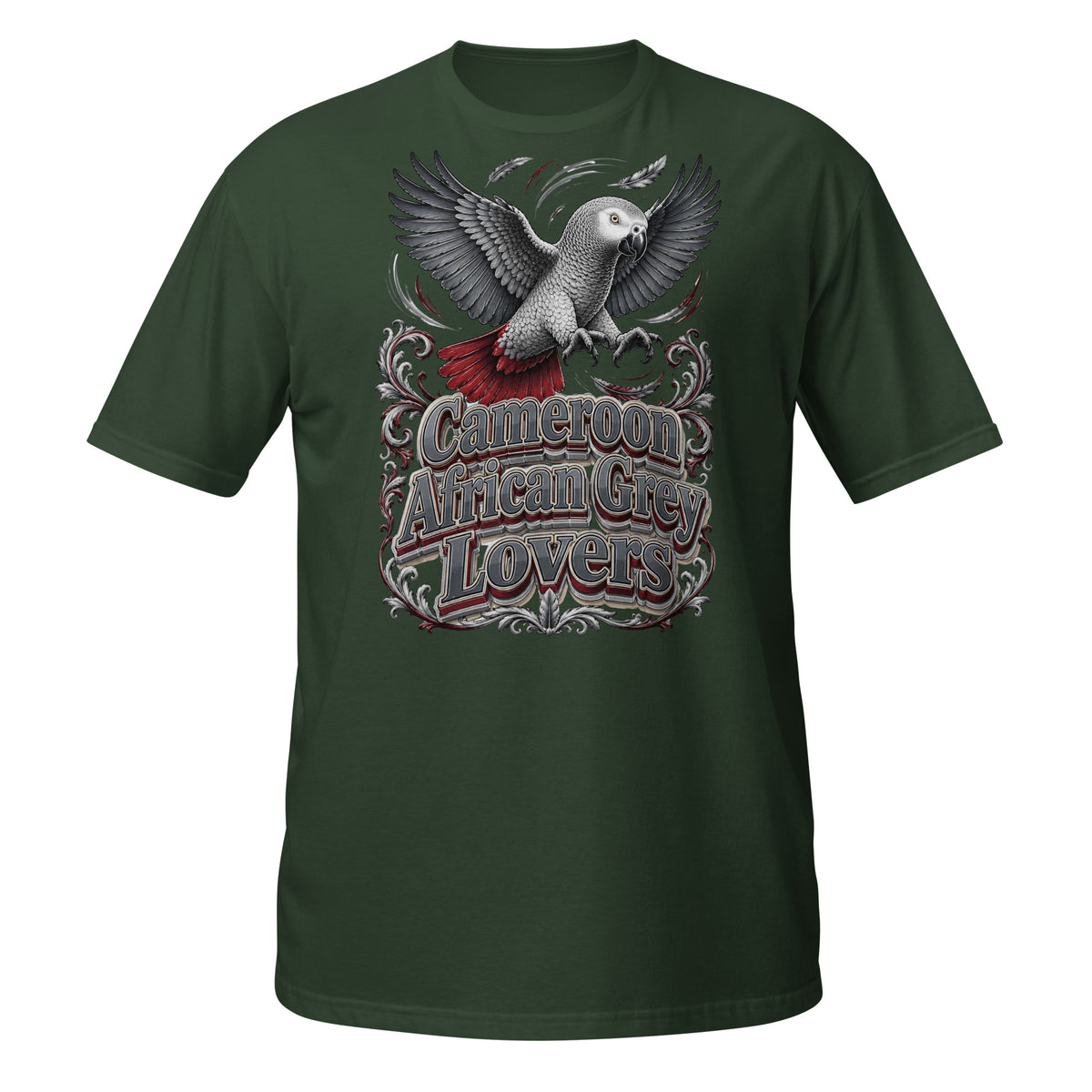 Intelligent African Grey Lovers T-Shirt – Smart Scholar Parrot Art by printfluence.net