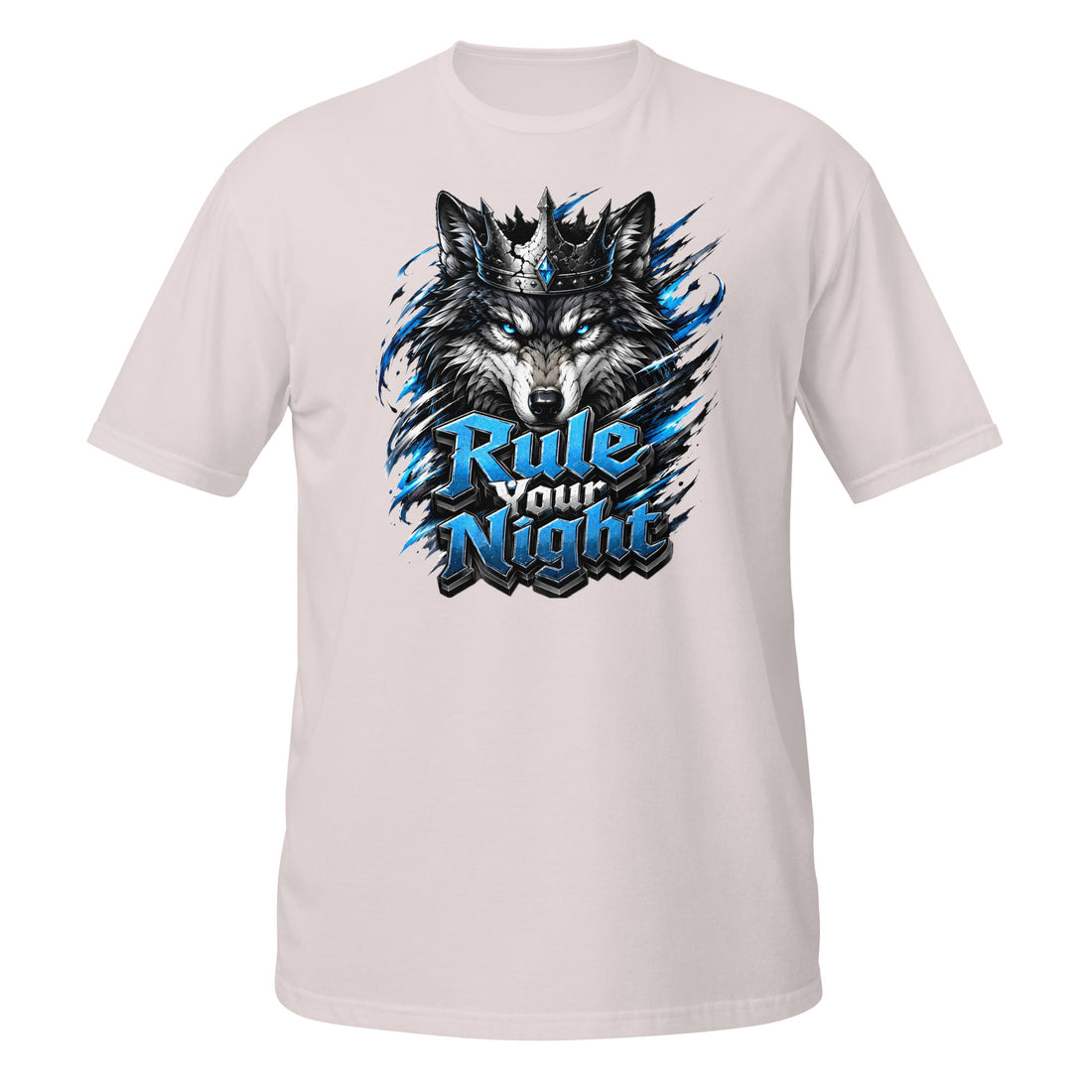 Short-Sleeve Unisex T-Shirt - Rule Your Night - Crowned Alpha Wolf by printfluence.net
