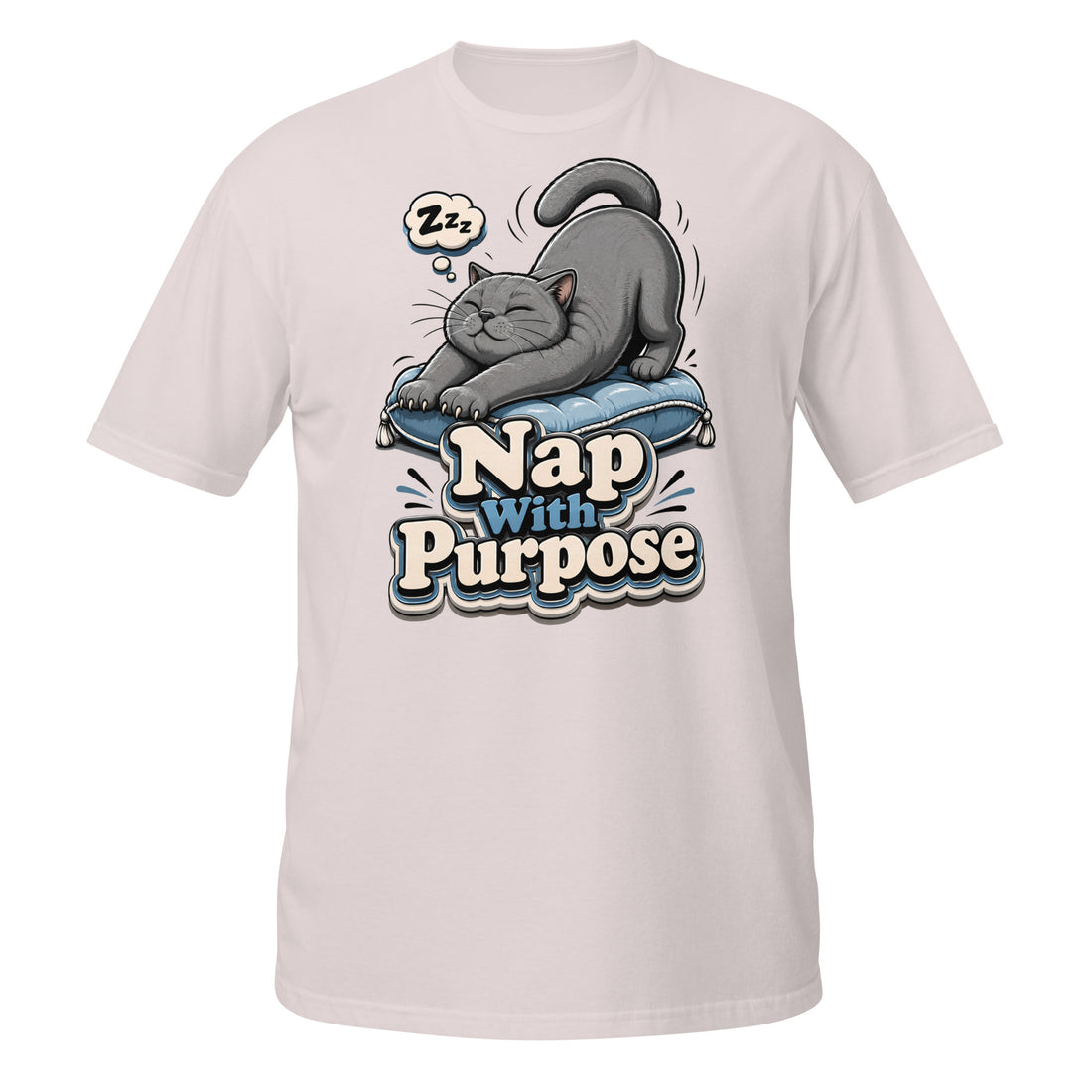 Nap With Purpose Cat Lovers Short-Sleeve T-Shirt by printfluence.net