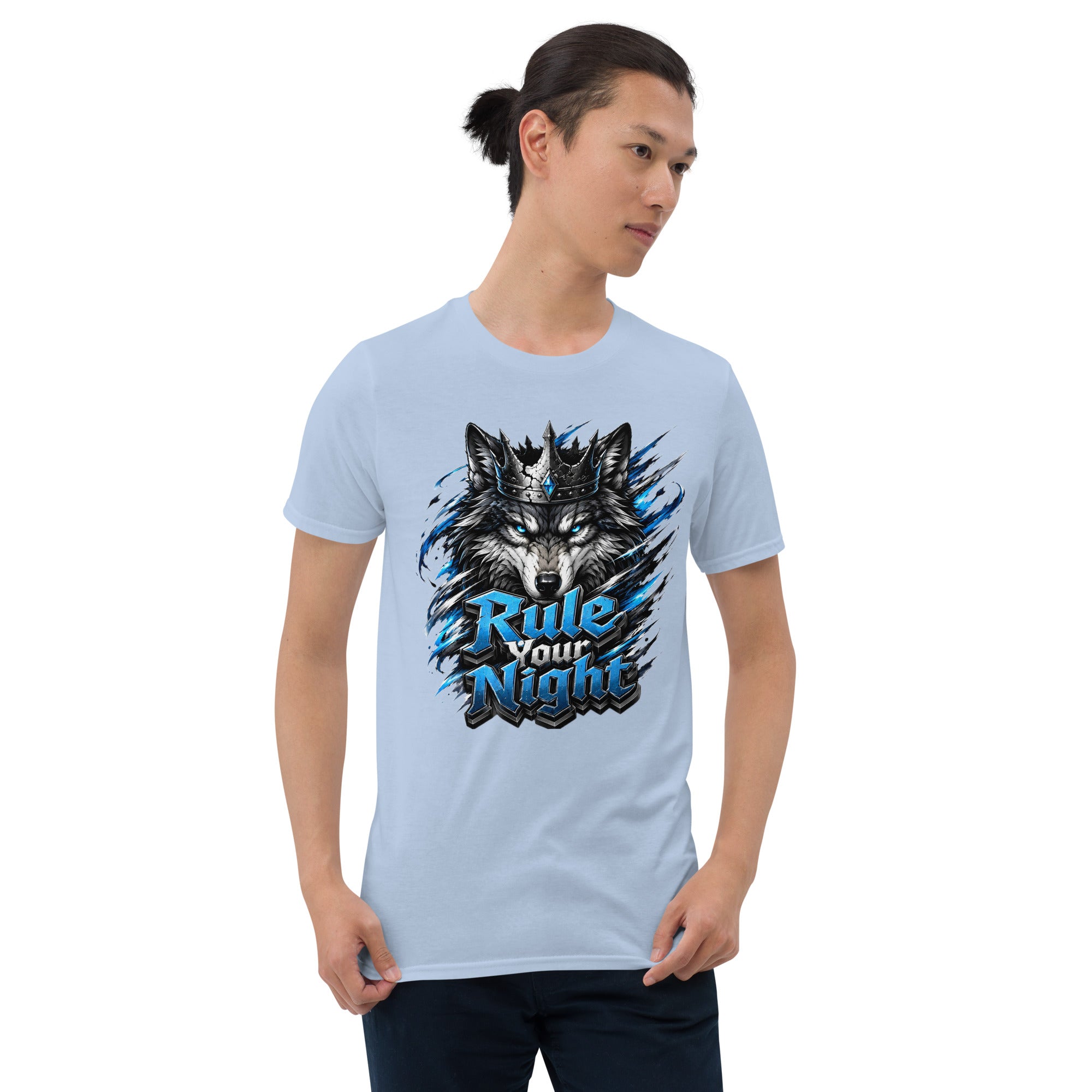 Short-Sleeve Unisex T-Shirt - Rule Your Night - Crowned Alpha Wolf by printfluence.net