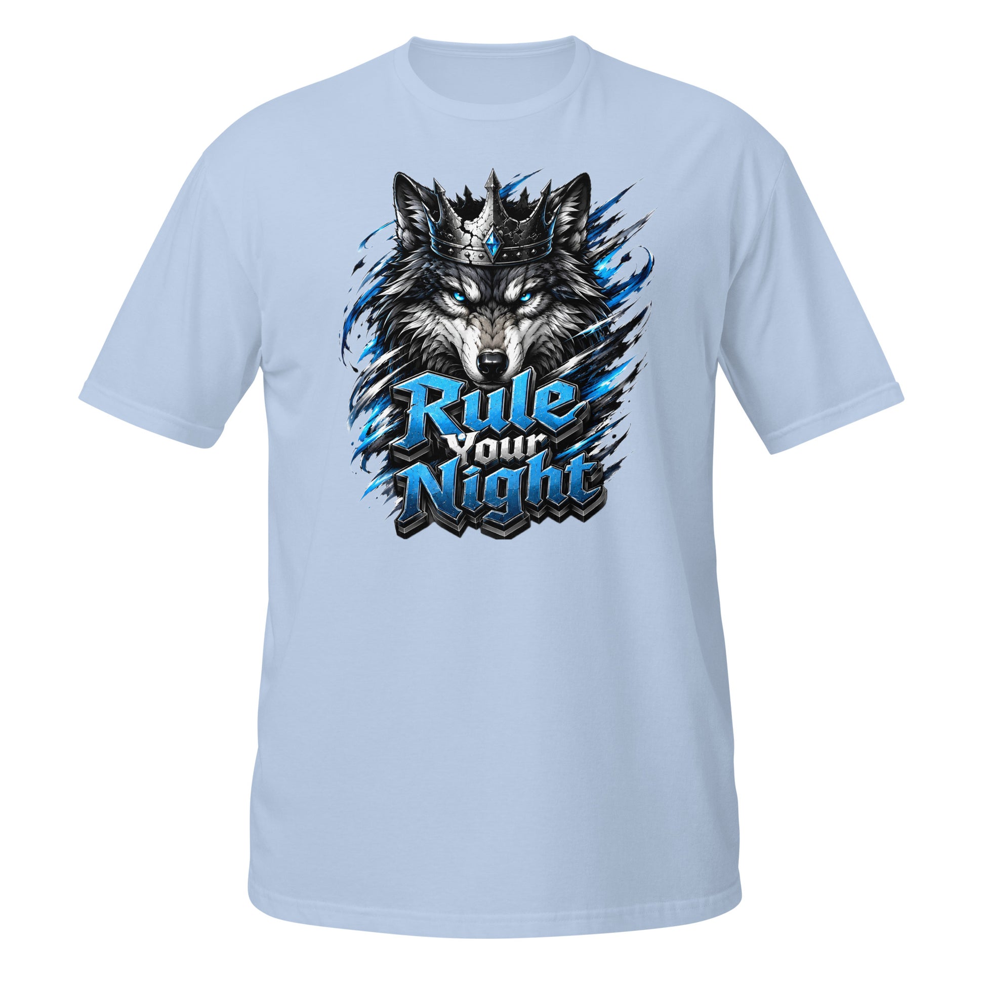 Short-Sleeve Unisex T-Shirt - Rule Your Night - Crowned Alpha Wolf by printfluence.net