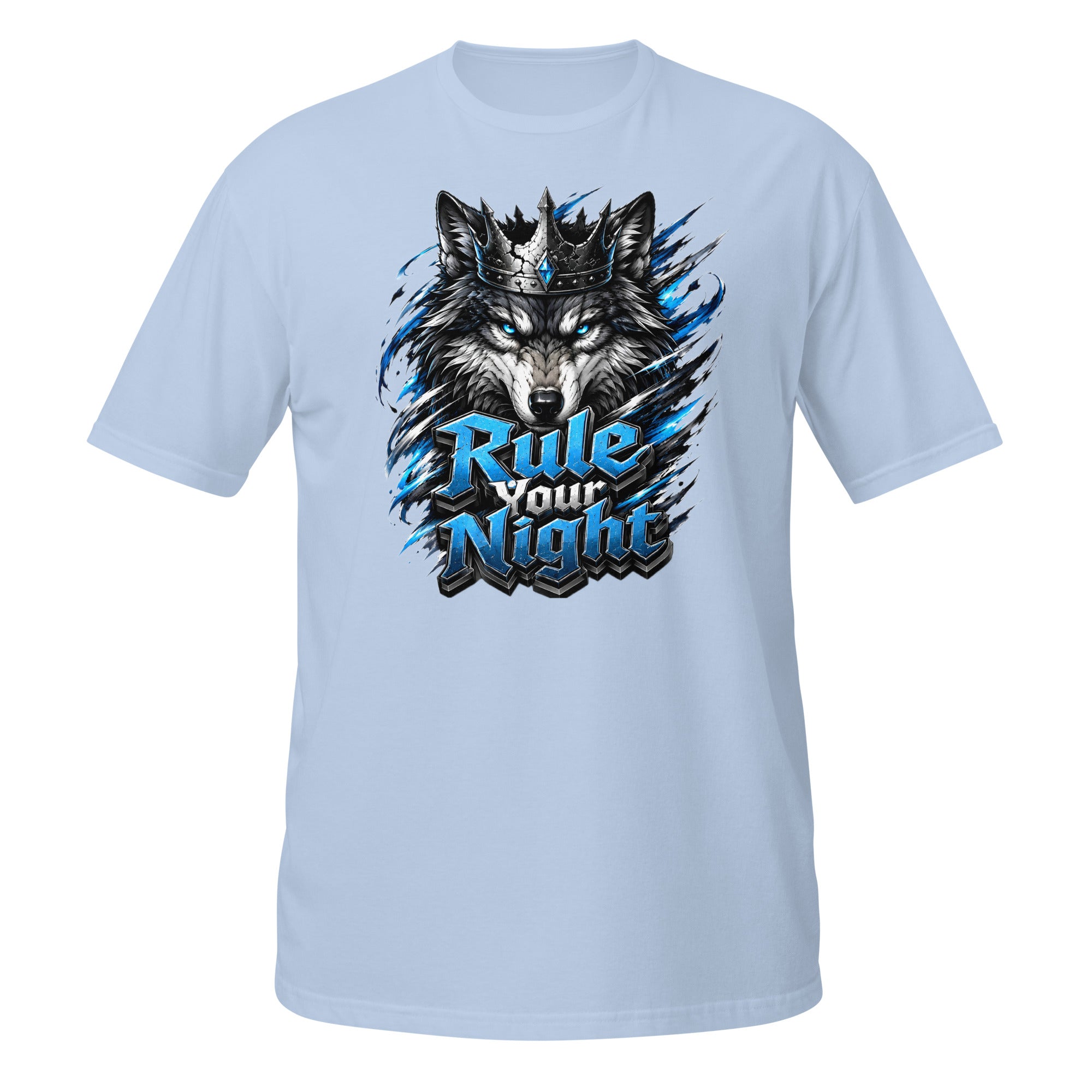 Short-Sleeve Unisex T-Shirt - Rule Your Night - Crowned Alpha Wolf by printfluence.net