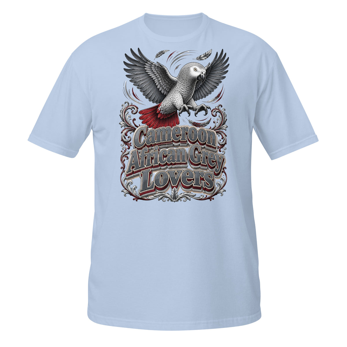 Intelligent African Grey Lovers T-Shirt – Smart Scholar Parrot Art by printfluence.net