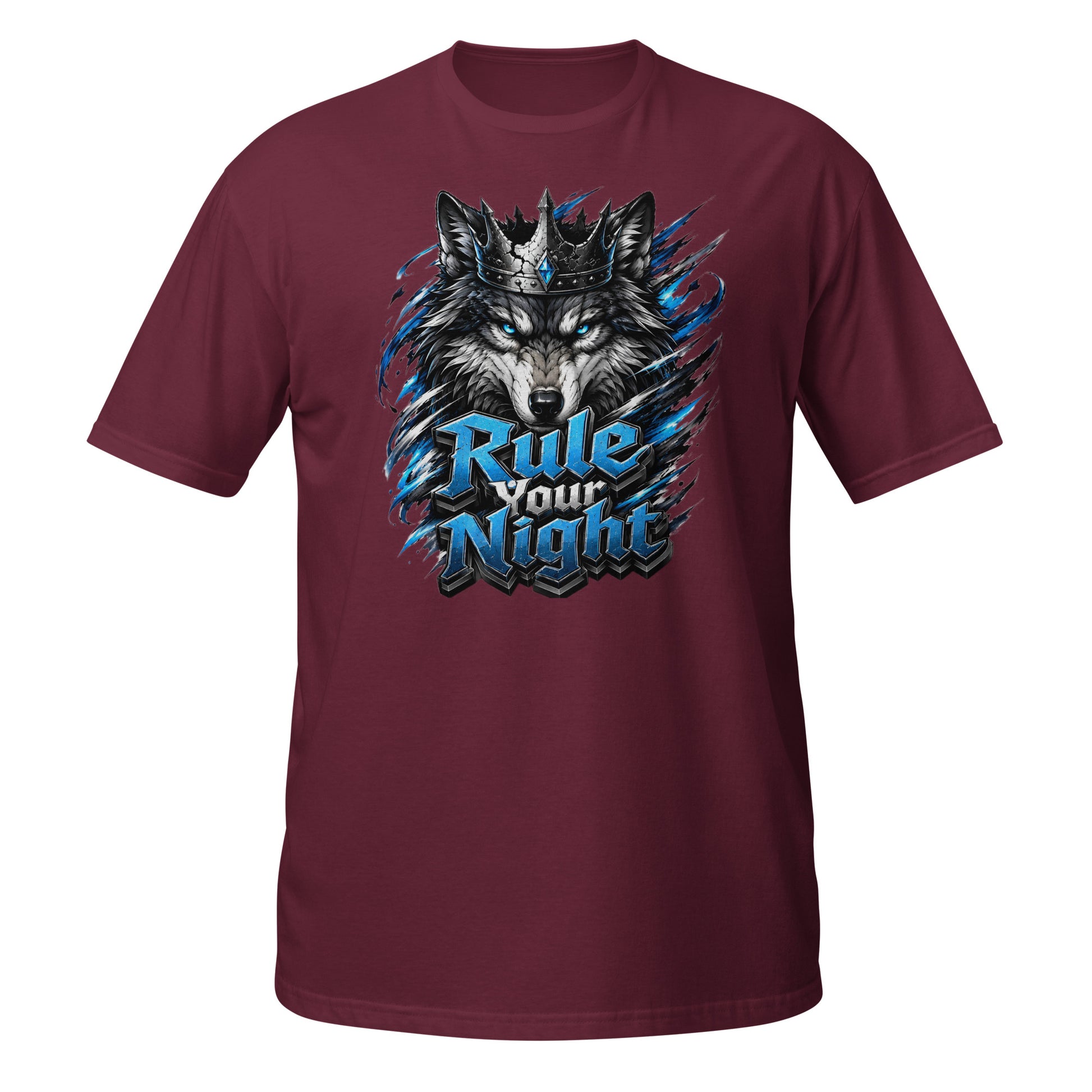 Short-Sleeve Unisex T-Shirt - Rule Your Night - Crowned Alpha Wolf by printfluence.net