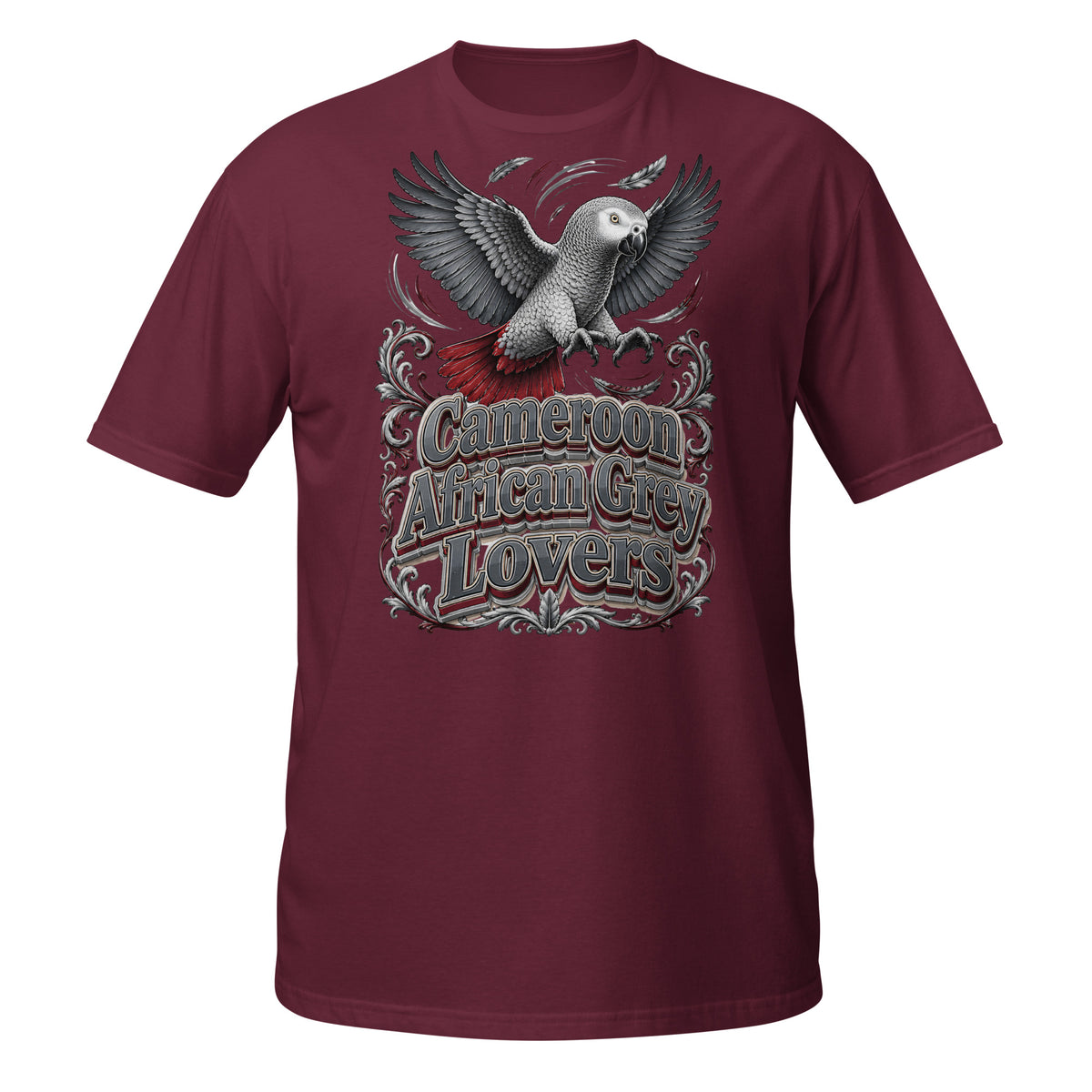 Intelligent African Grey Lovers T-Shirt – Smart Scholar Parrot Art by printfluence.net