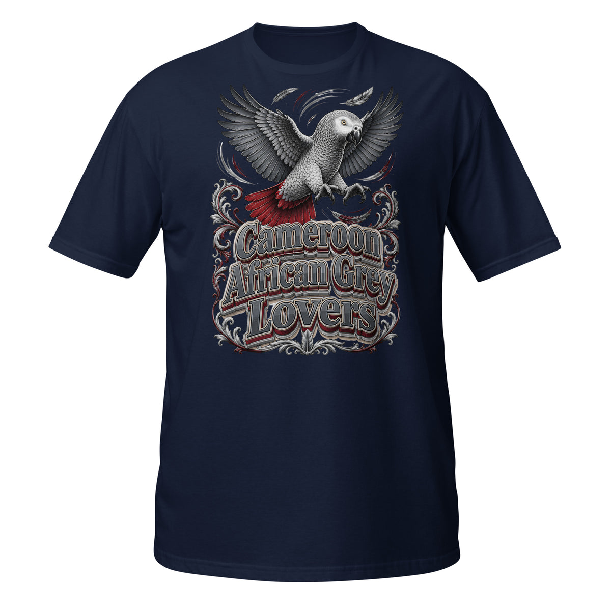 Intelligent African Grey Lovers T-Shirt – Smart Scholar Parrot Art by printfluence.net