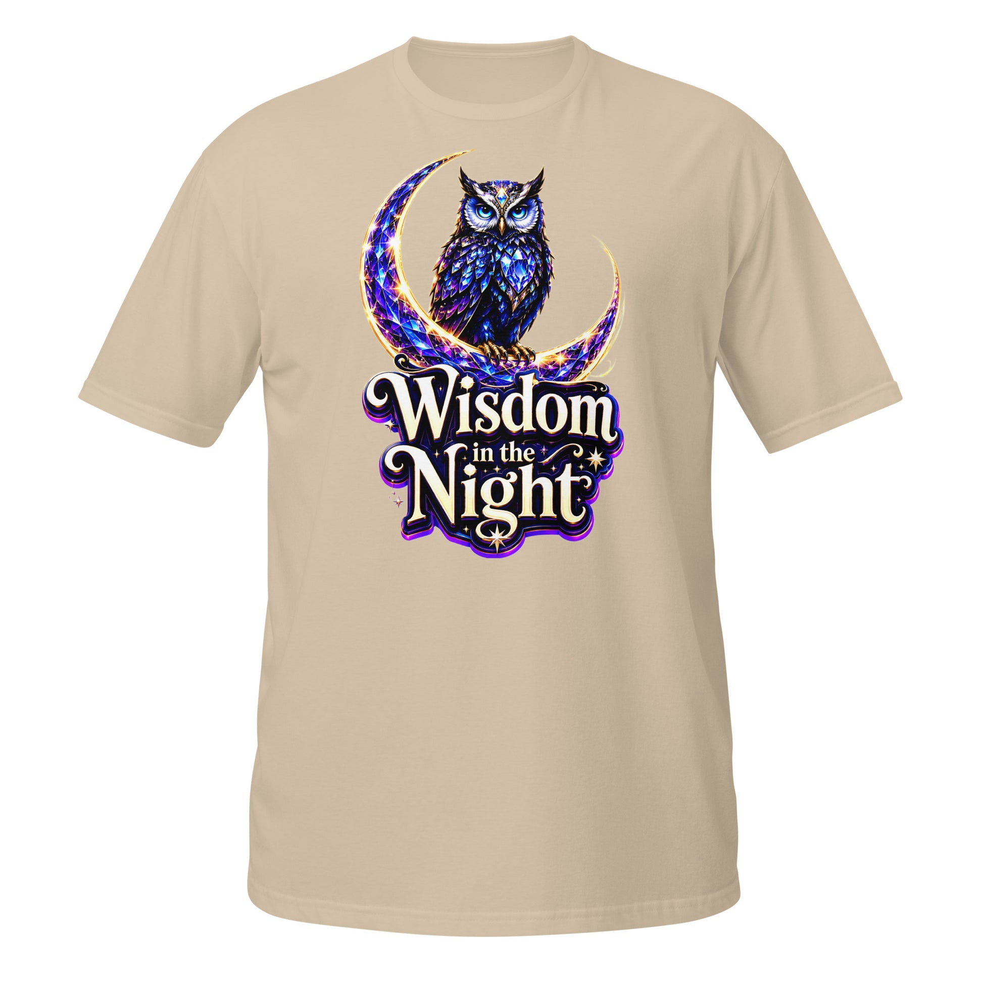 Short-Sleeve Unisex T-Shirt -Majestic Crystal Owl - Wisdom in the Night Premium Graphic Design by printfluence.net