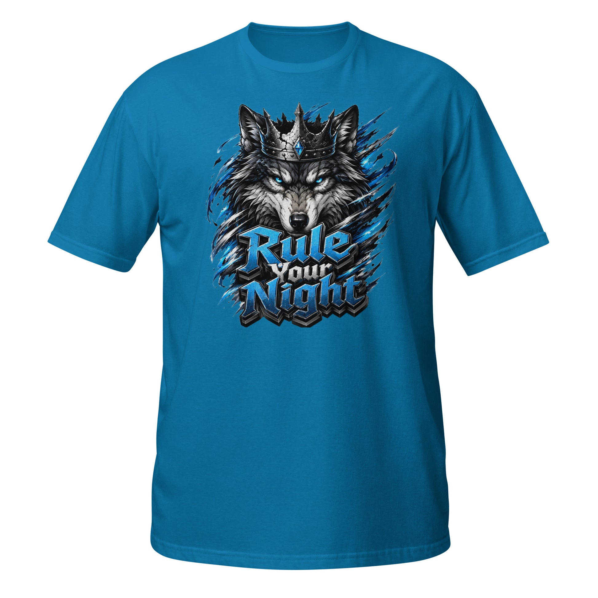 Short-Sleeve Unisex T-Shirt - Rule Your Night - Crowned Alpha Wolf by printfluence.net