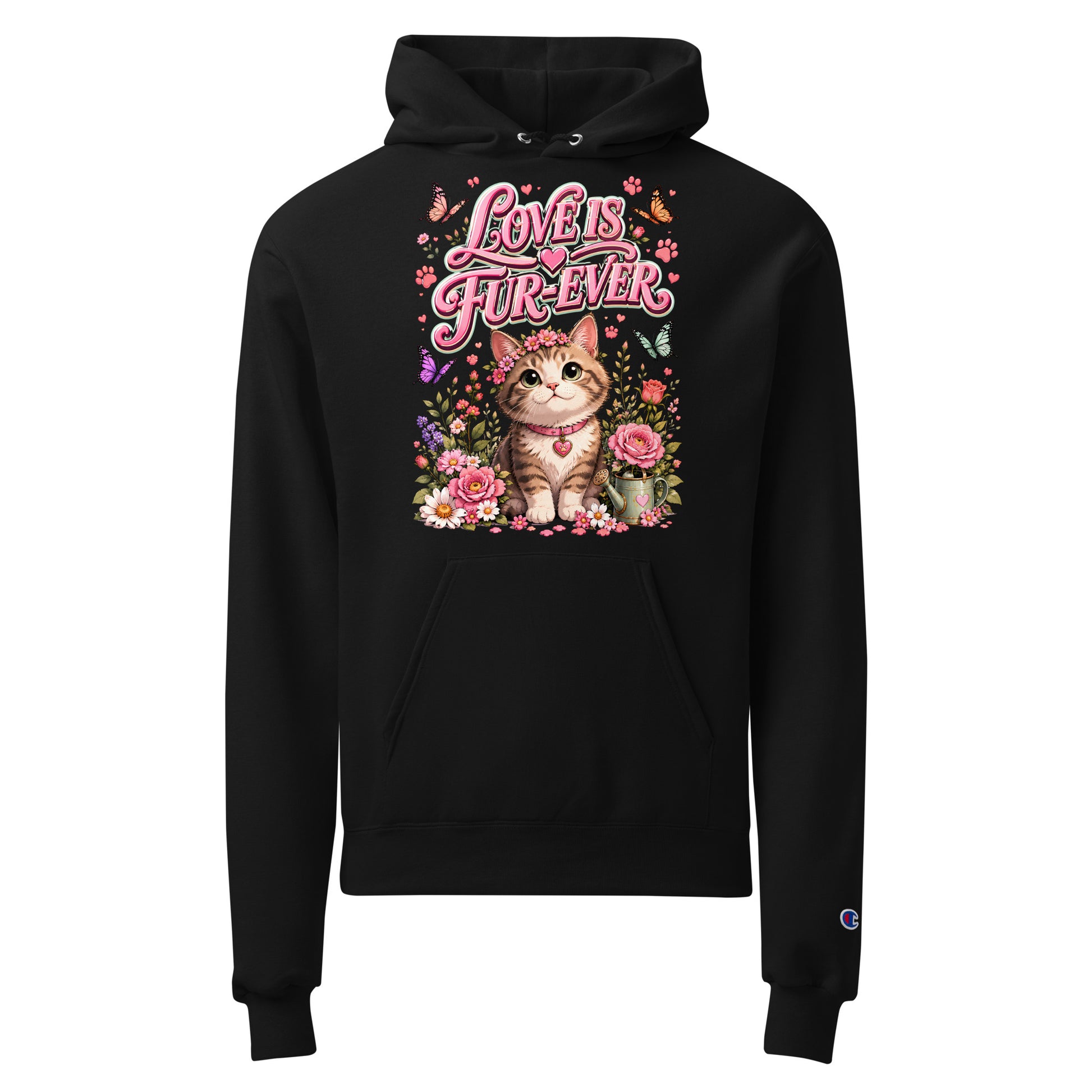 Elite Love Is Fur-Ever - Premium Luxury Champion Hoodie for Cat Lovers by printfluence.net