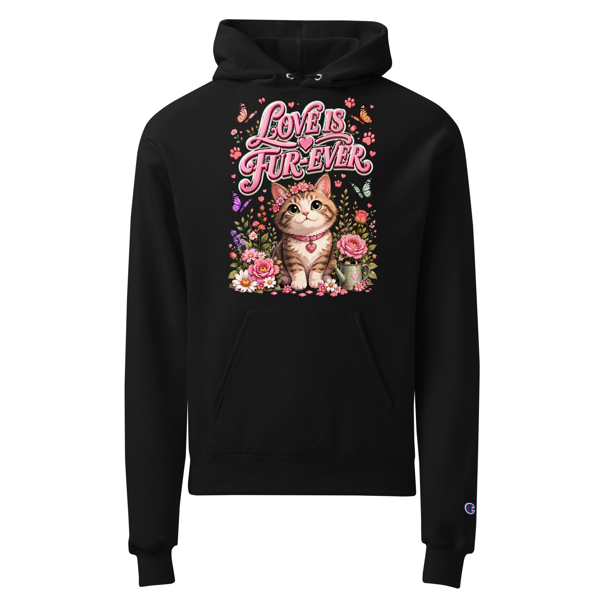 Elite Love Is Fur-Ever - Premium Luxury Champion Hoodie for Cat Lovers by printfluence.net