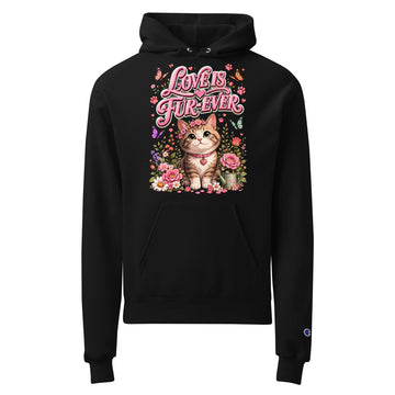 Elite Love Is Fur-Ever - Premium Luxury Champion Hoodie for Cat Lovers by printfluence.net