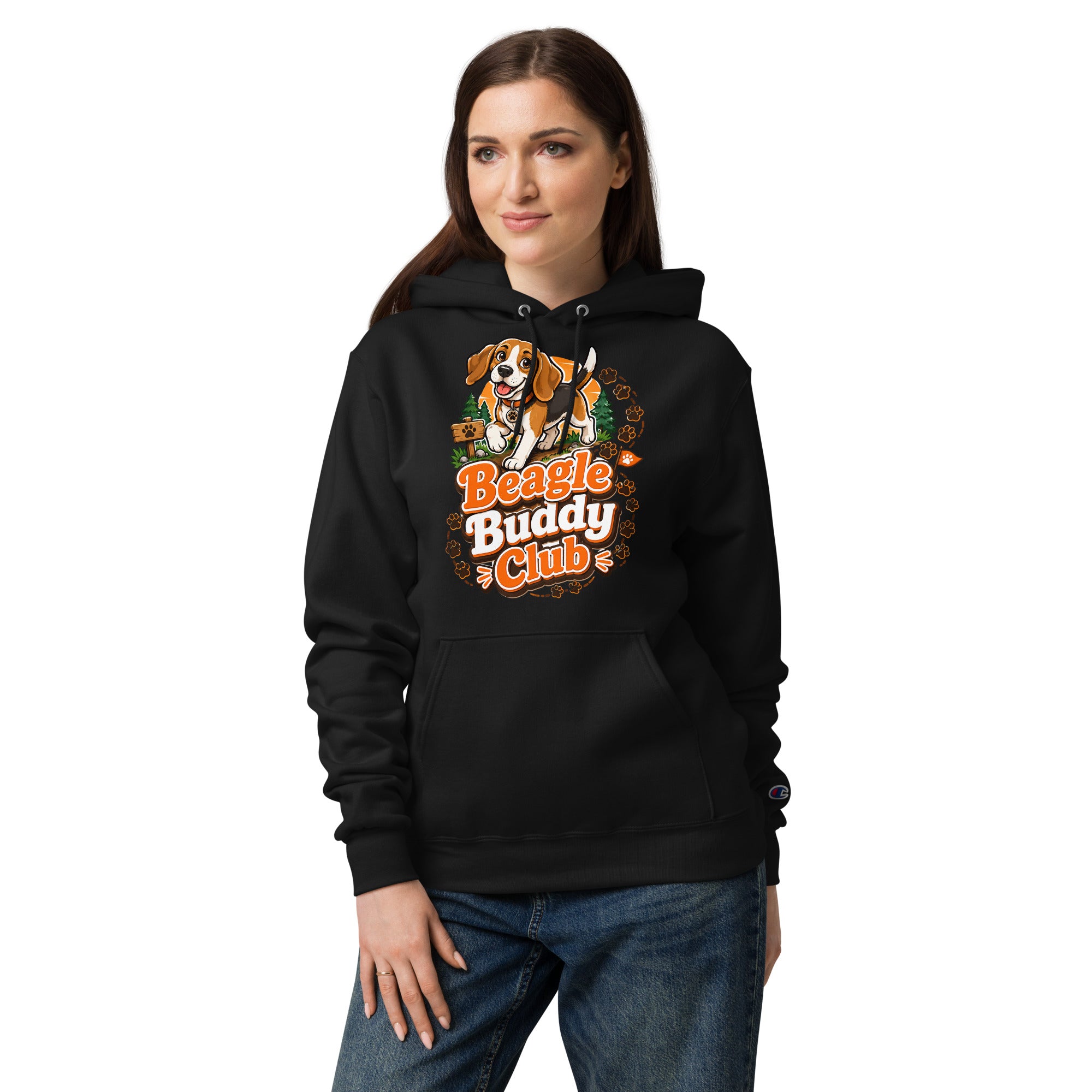 Elite Beagle Buddy Club - Premium Luxury Dog Lovers Unisex Champion Hoodie by printfluence.net
