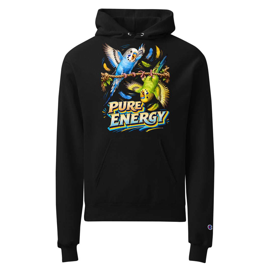 Budgie Lovers Pure Energy Champion Athletic Hoodie H-12 by printfluence.net