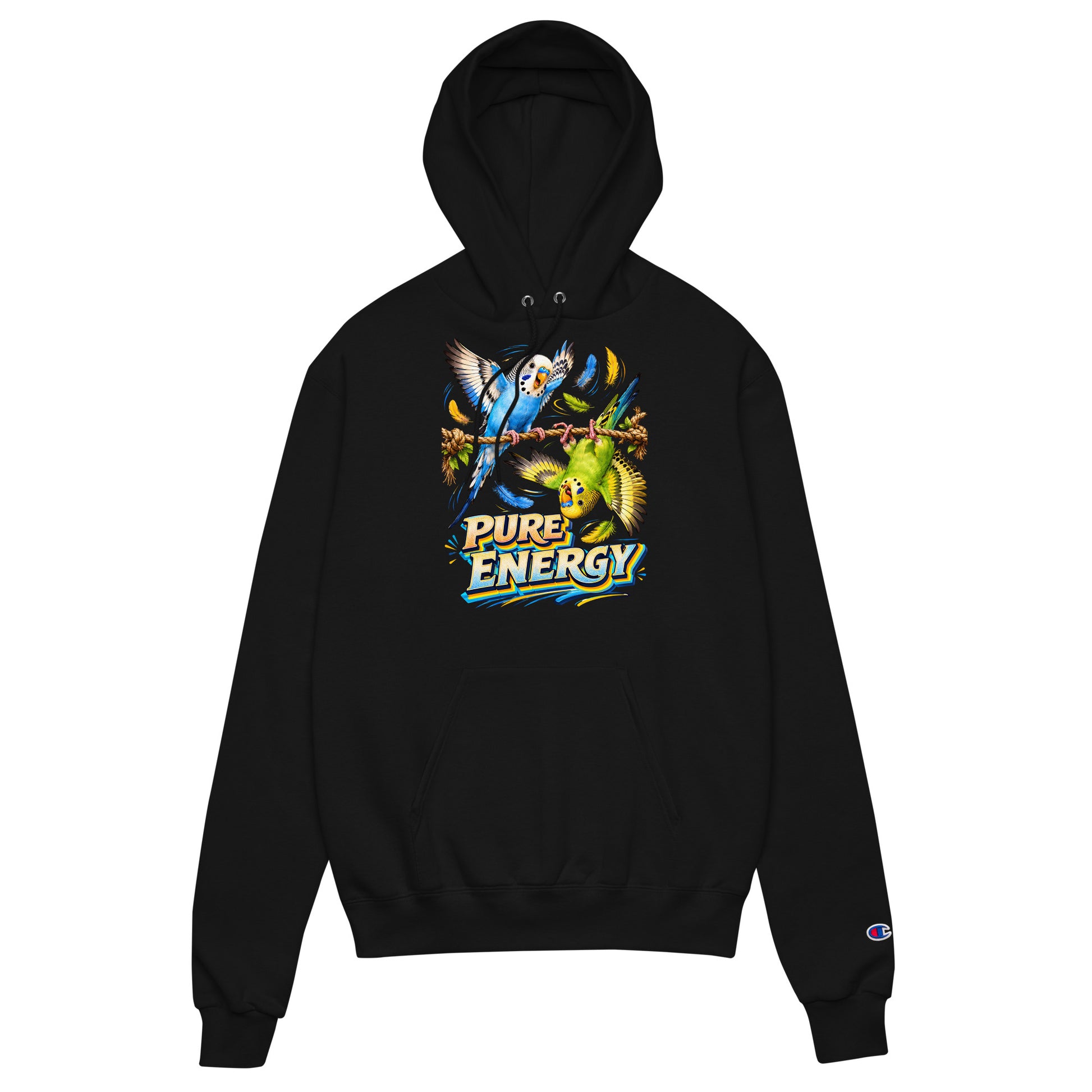 Budgie Lovers Pure Energy Champion Athletic Hoodie H-12 by printfluence.net