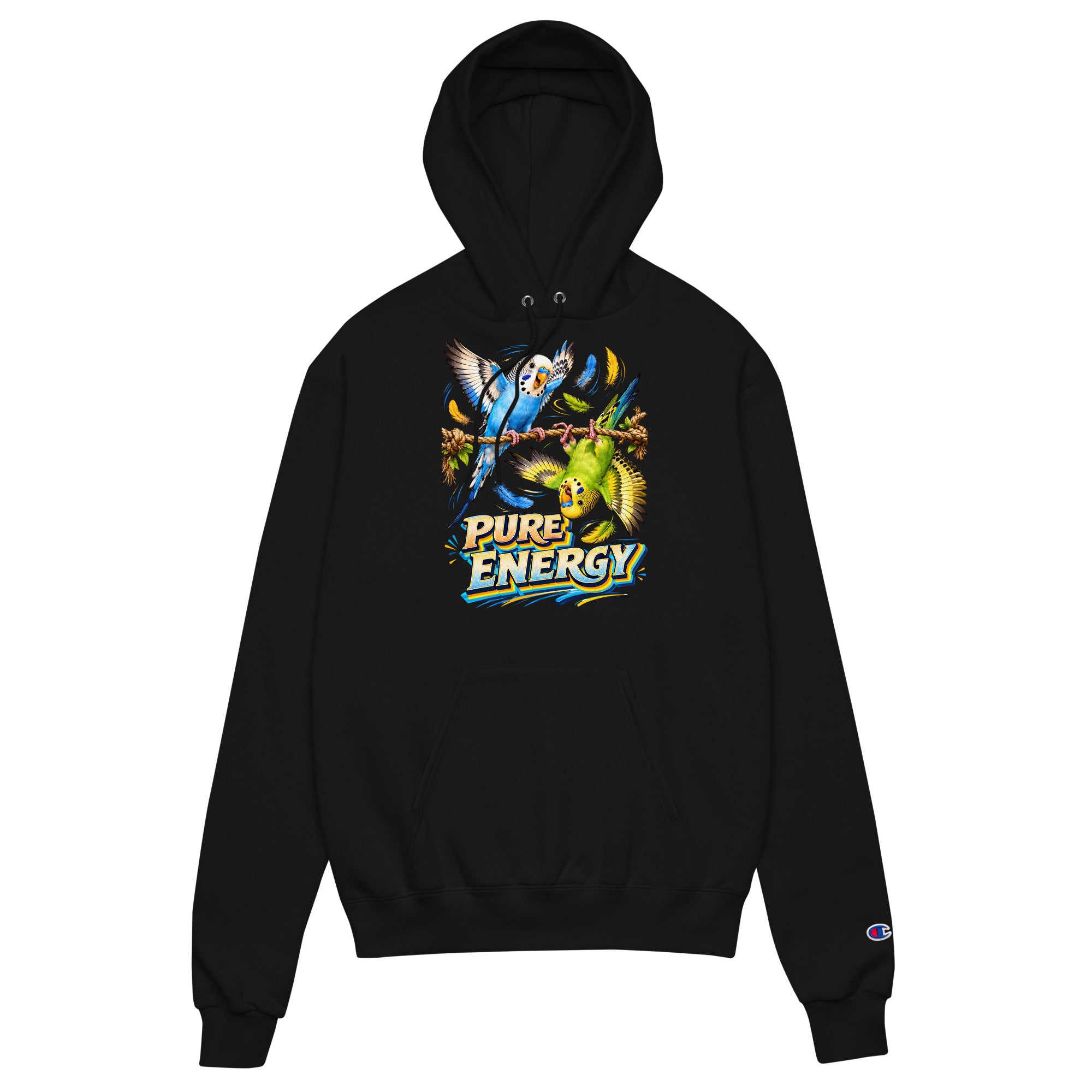 Budgie Lovers Pure Energy Champion Athletic Hoodie H-12 by printfluence.net