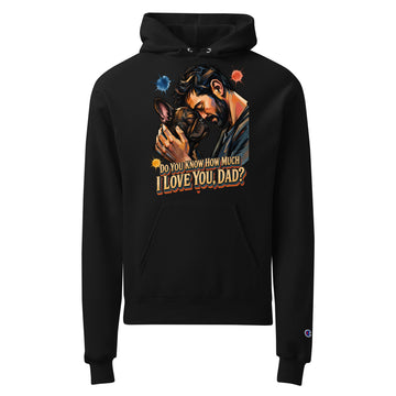 Frenchie Dad Champion Hoodie - Unisex Premium French Bulldog Lovers Pullover H-12 by printfluence.net