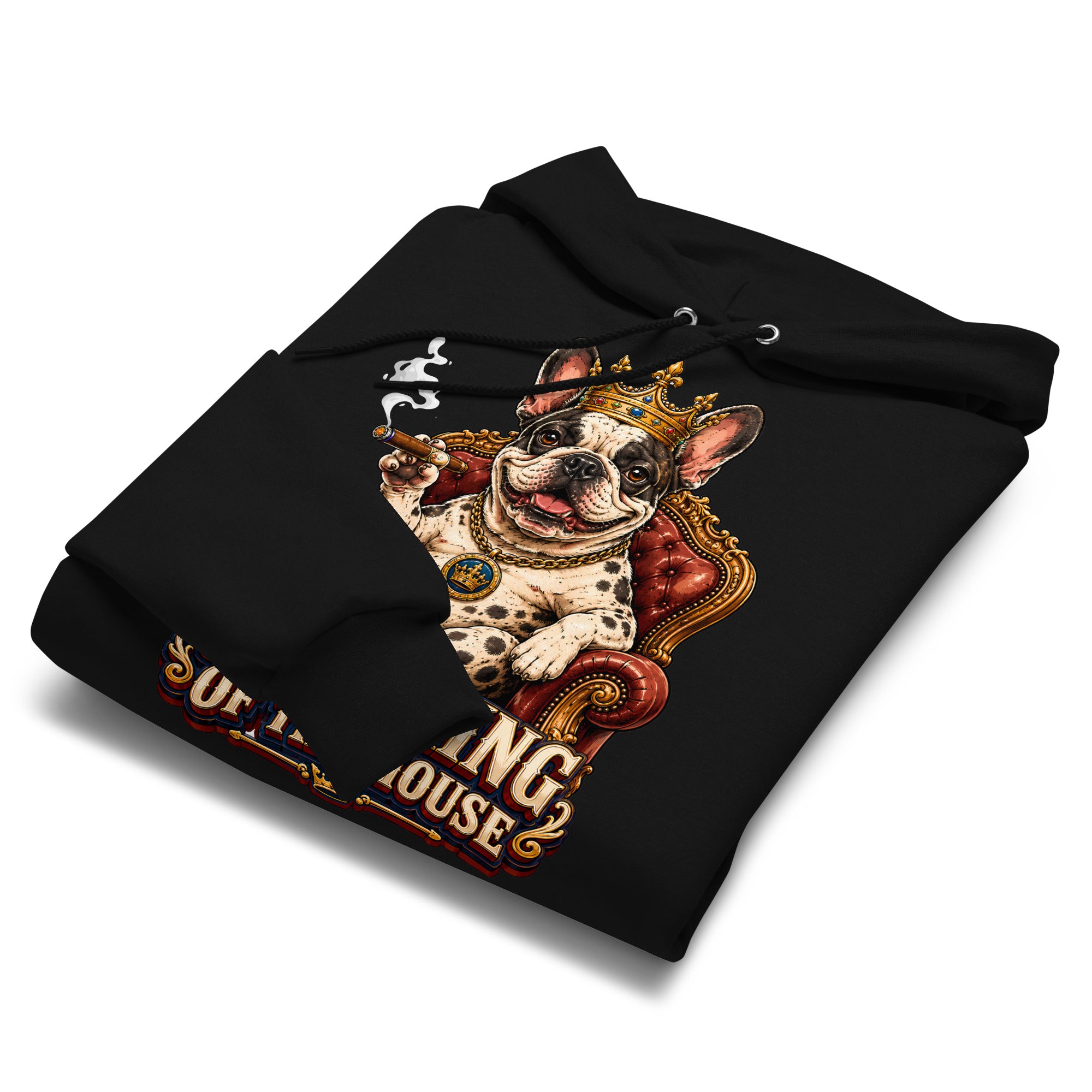 Sole King of the House Champion Hoodie - Premium Pullover for Frenchie Lovers H-12 by printfluence.net