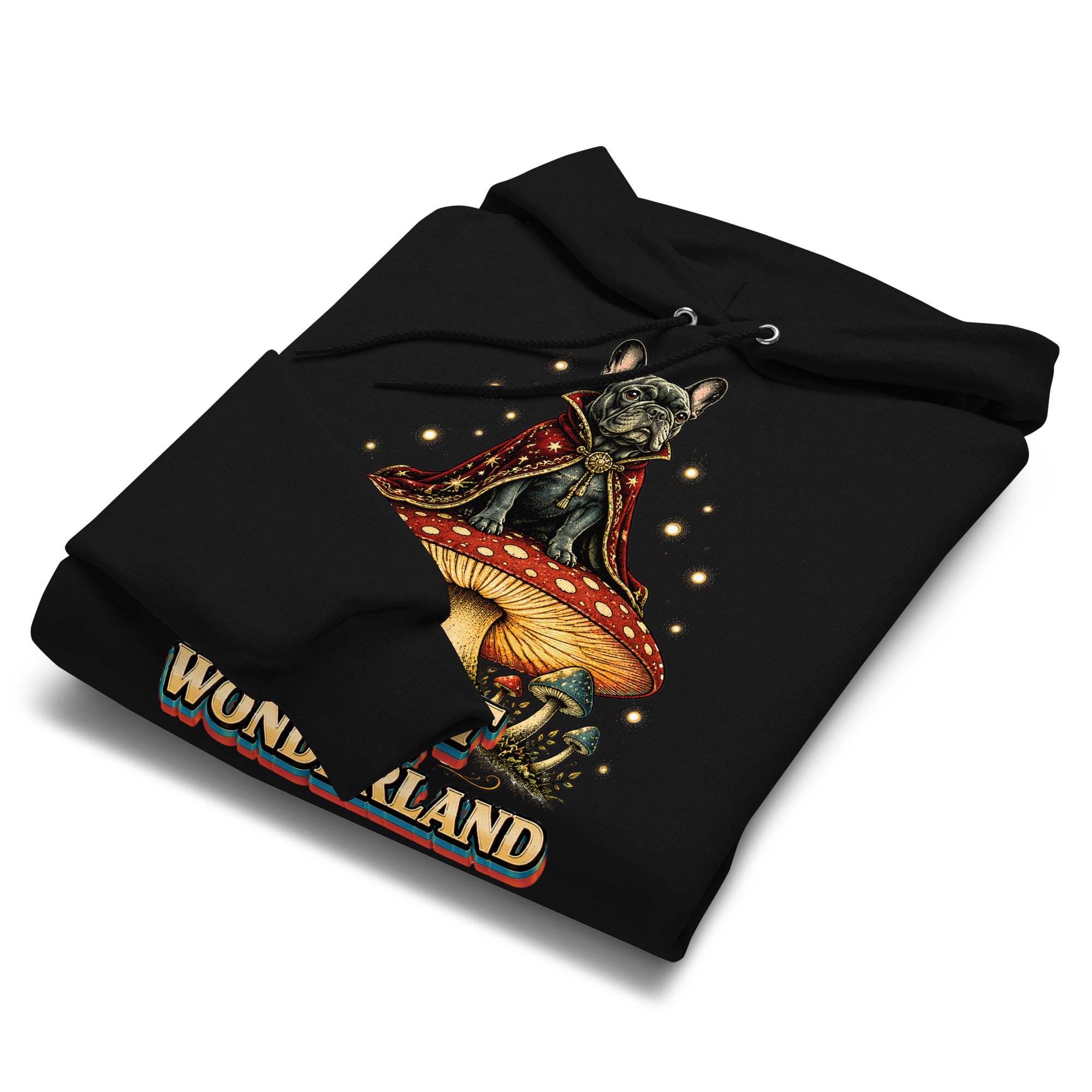 Lost in Wonderland Frenchie Mushroom Champion Hoodie - Fantasy Dog Lover Hoodie H-12 by printfluence.net