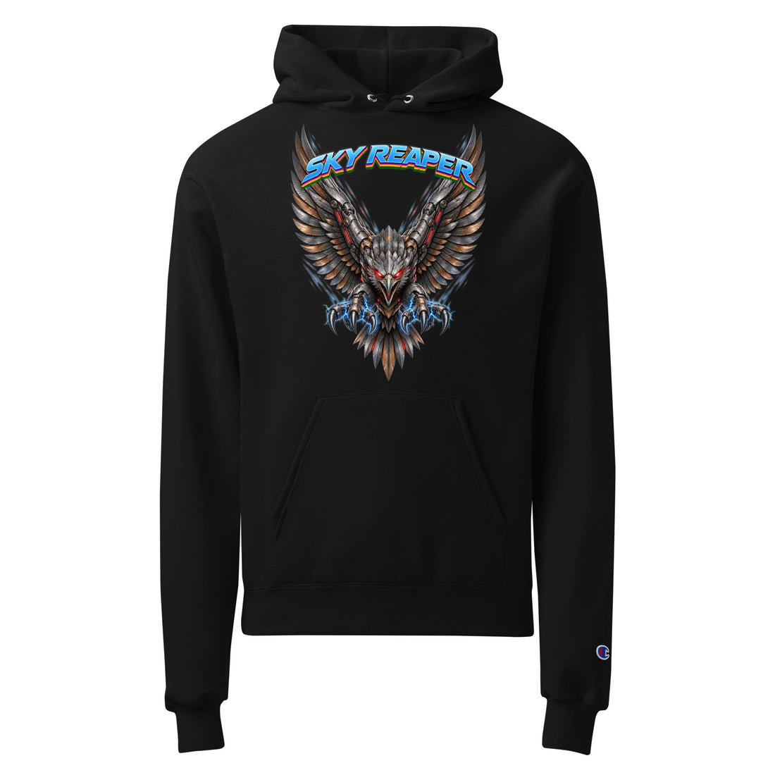 Cyberpunk Animals Lovers | Unisex Champion Powerblend Hoodie — SKY REAPER by printfluence