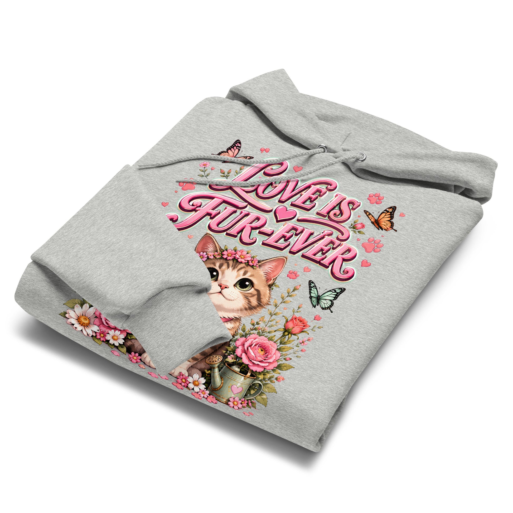 Elite Love Is Fur-Ever - Premium Luxury Champion Hoodie for Cat Lovers by printfluence.net