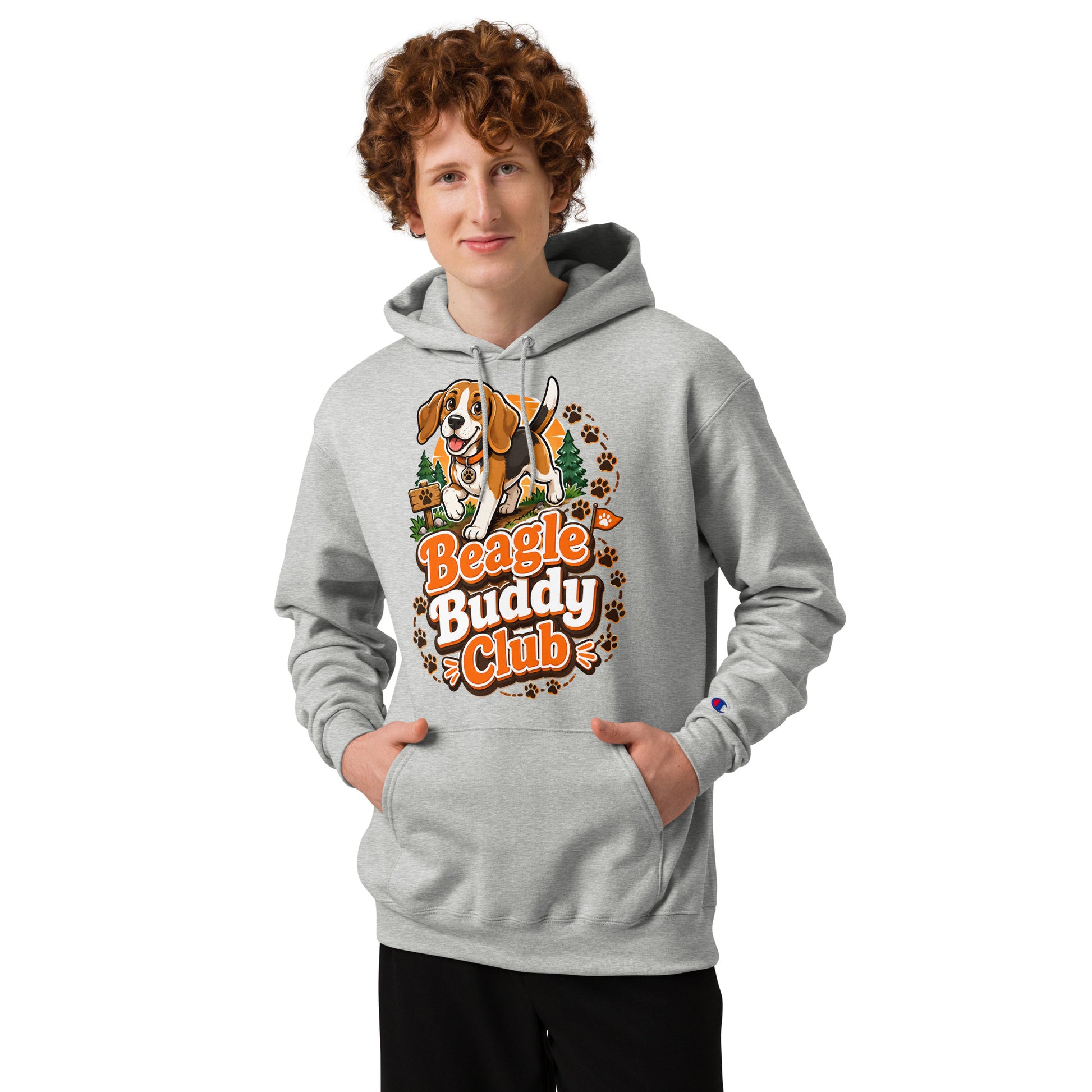 Elite Beagle Buddy Club - Premium Luxury Dog Lovers Unisex Champion Hoodie by printfluence.net