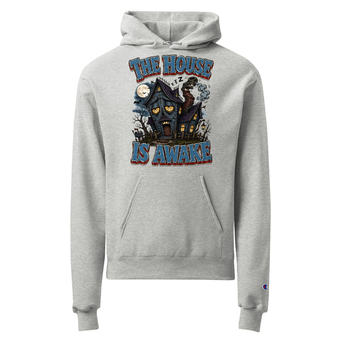 The House Is Awake Champion Hoodie - Gothic Horror & Mystery Pullover by printfluence.net