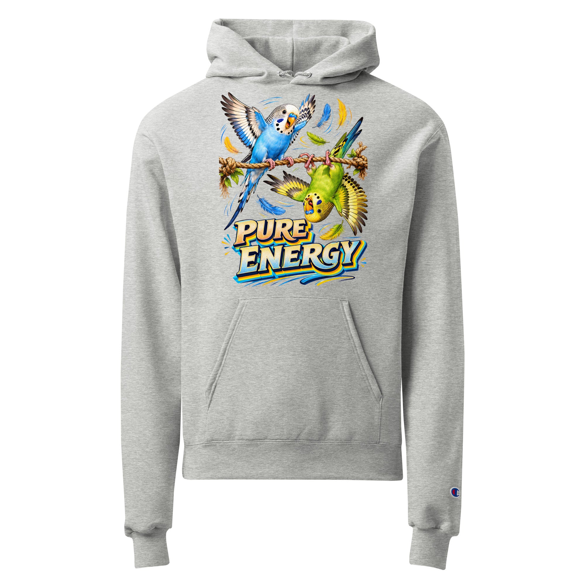 Budgie Lovers Pure Energy Champion Athletic Hoodie H-12 by printfluence.net