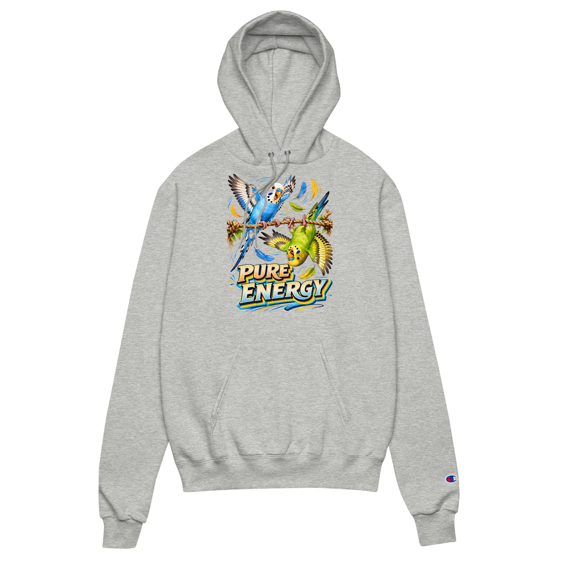 Budgie Lovers Pure Energy Champion Athletic Hoodie H-12 by printfluence.net