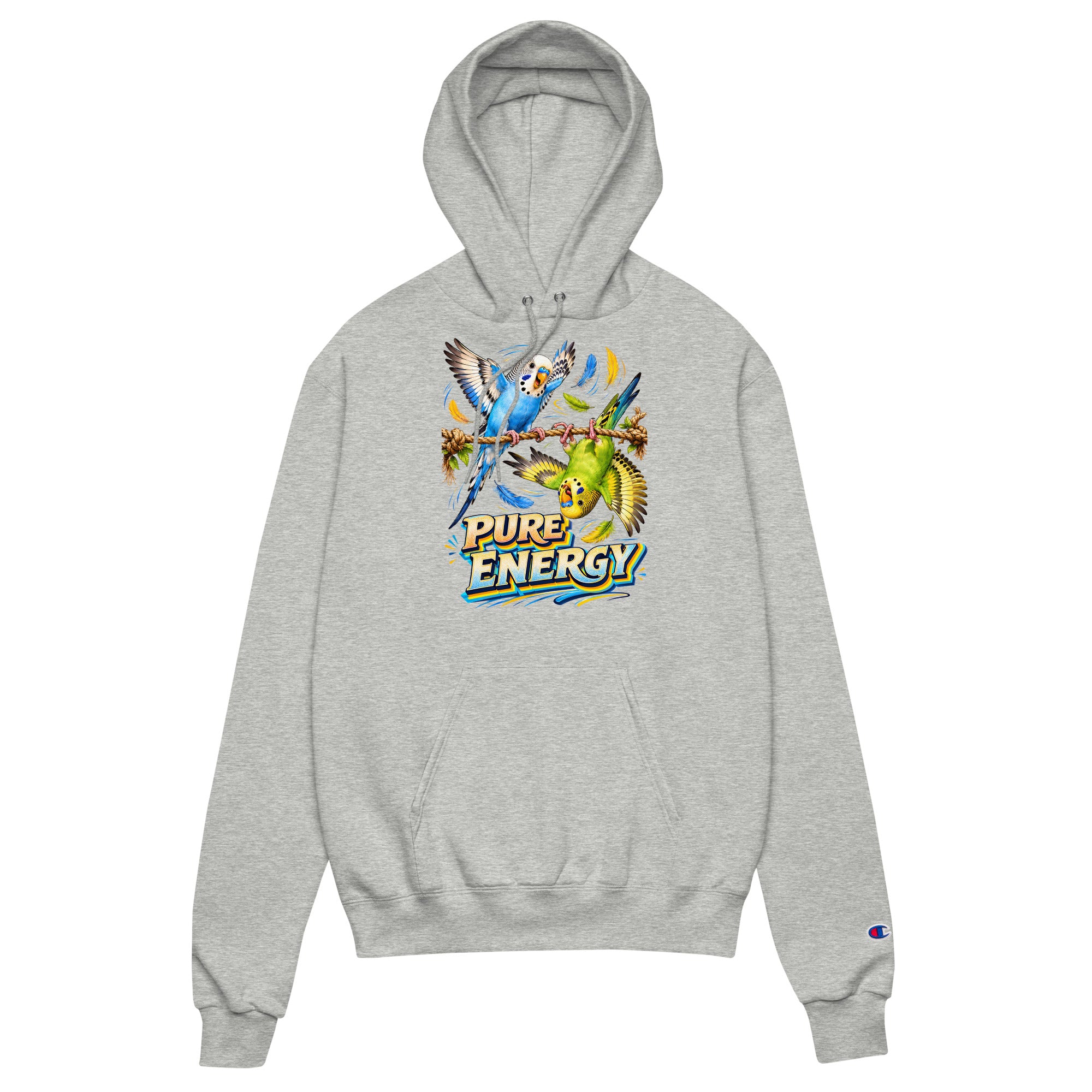 Budgie Lovers Pure Energy Champion Athletic Hoodie H-12 by printfluence.net