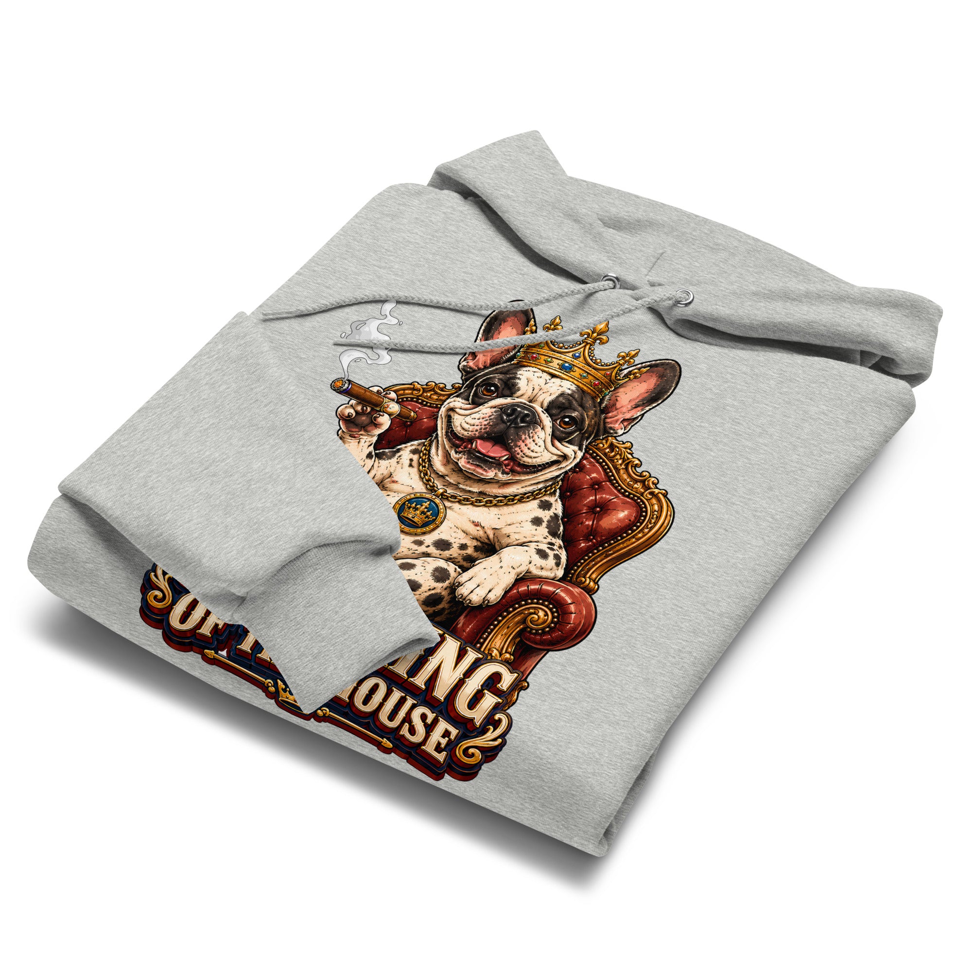 Sole King of the House Champion Hoodie - Premium Pullover for Frenchie Lovers H-12 by printfluence.net
