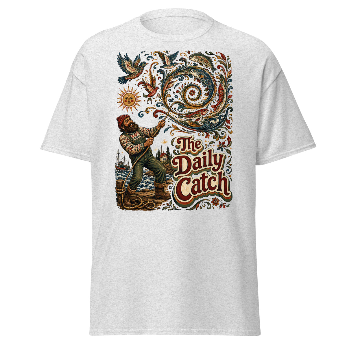 Fishing Lovers | Unisex Classic Tee — The Daily Catch by printfluence