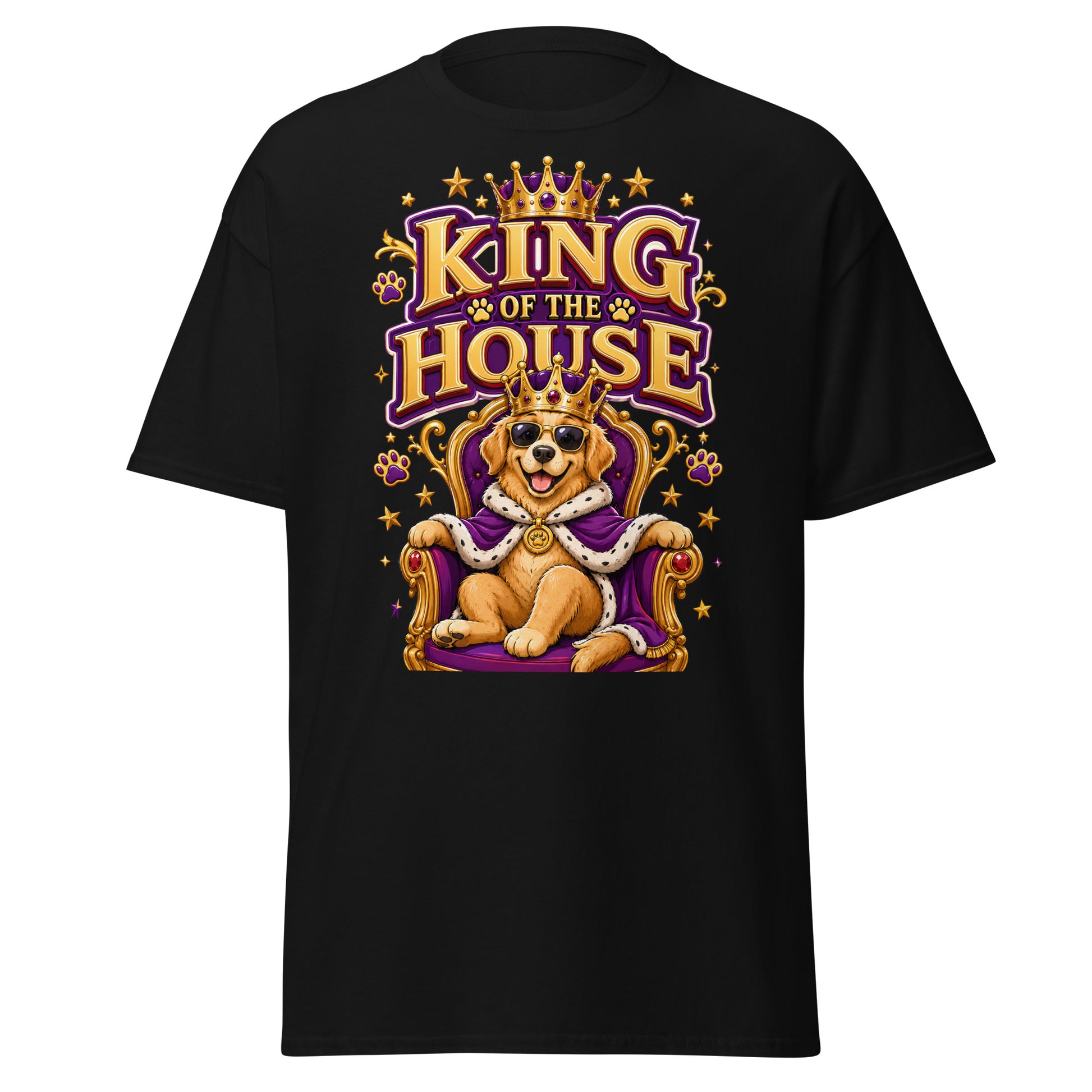 Elite King Of The House - Premium Luxury Golden Retriever Dog Lovers Classic Tee by printfluence.net